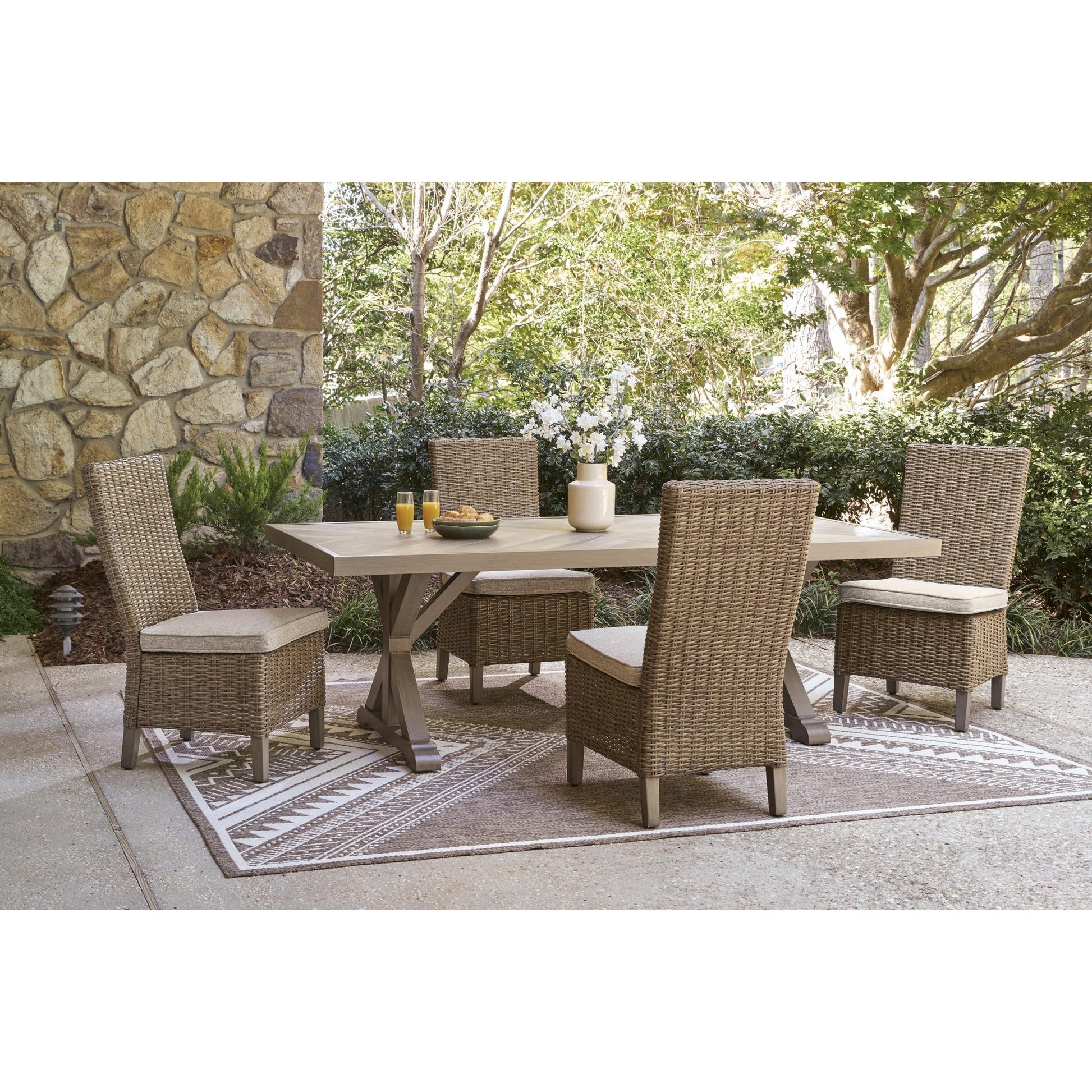 Signature Design by Ashley Laguna Heights PCP790 - 625 Rectangular Dining Table with Umbrella Option - American Furniture of Slidell