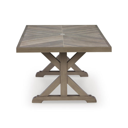 Signature Design by Ashley Laguna Heights PCP790 - 625 Rectangular Dining Table with Umbrella Option - American Furniture of Slidell