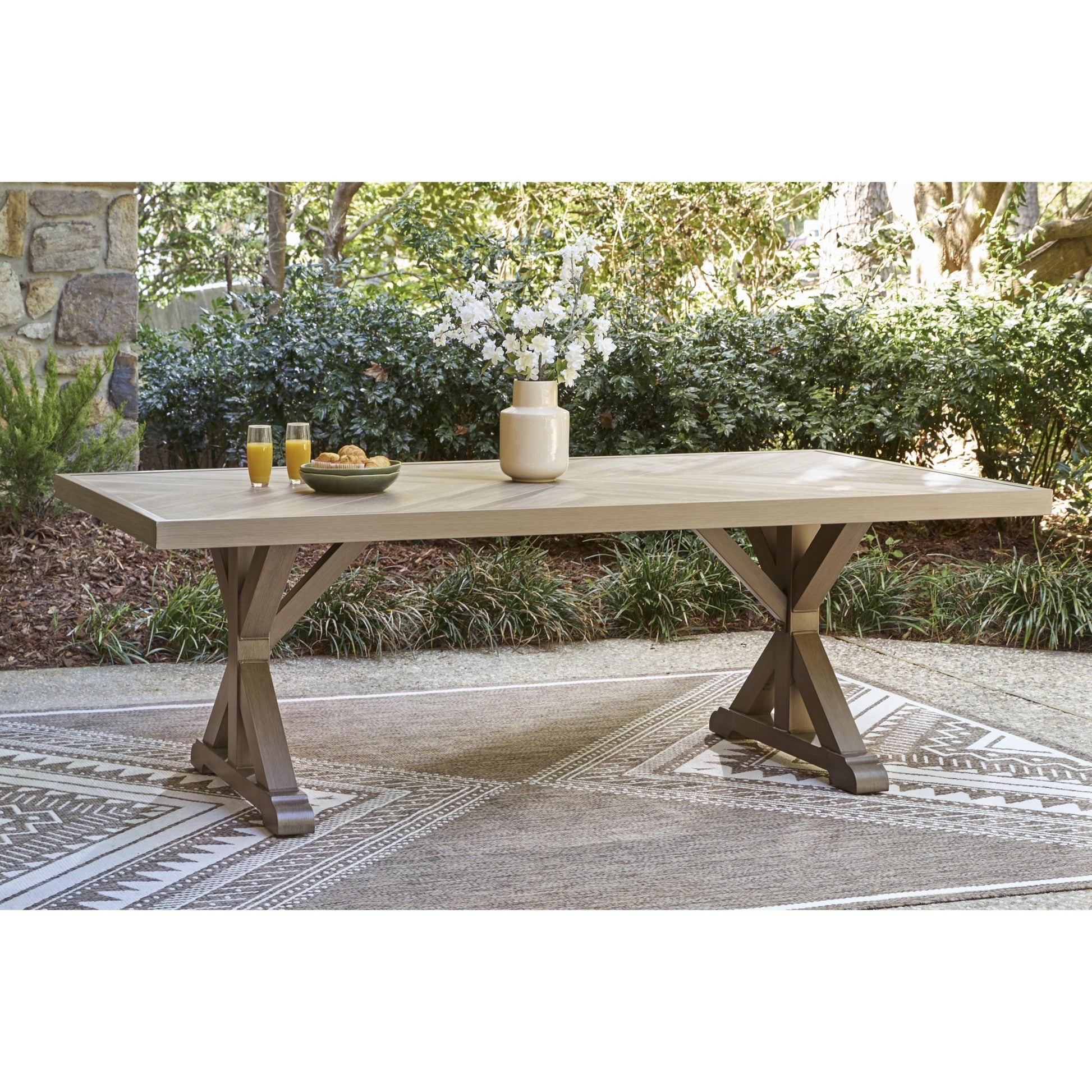 Signature Design by Ashley Laguna Heights PCP790 - 625 Rectangular Dining Table with Umbrella Option - American Furniture of Slidell