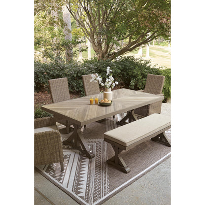 Signature Design by Ashley Laguna Heights PCP790 - 625 Rectangular Dining Table with Umbrella Option - American Furniture of Slidell