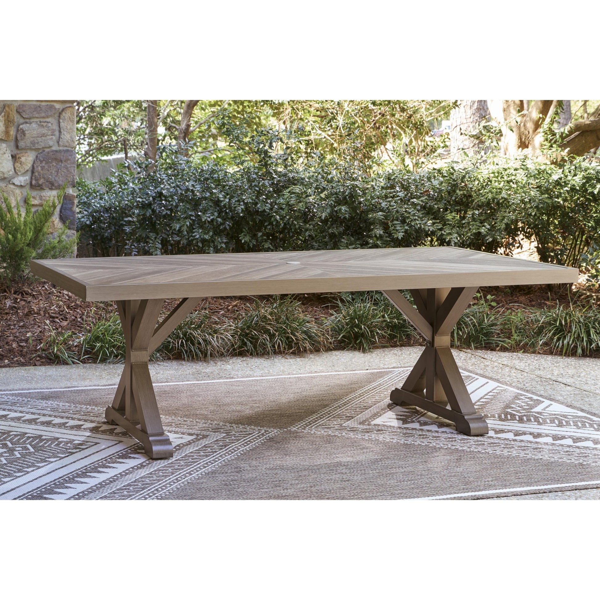 Signature Design by Ashley Laguna Heights PCP790 - 625 Rectangular Dining Table with Umbrella Option - American Furniture of Slidell