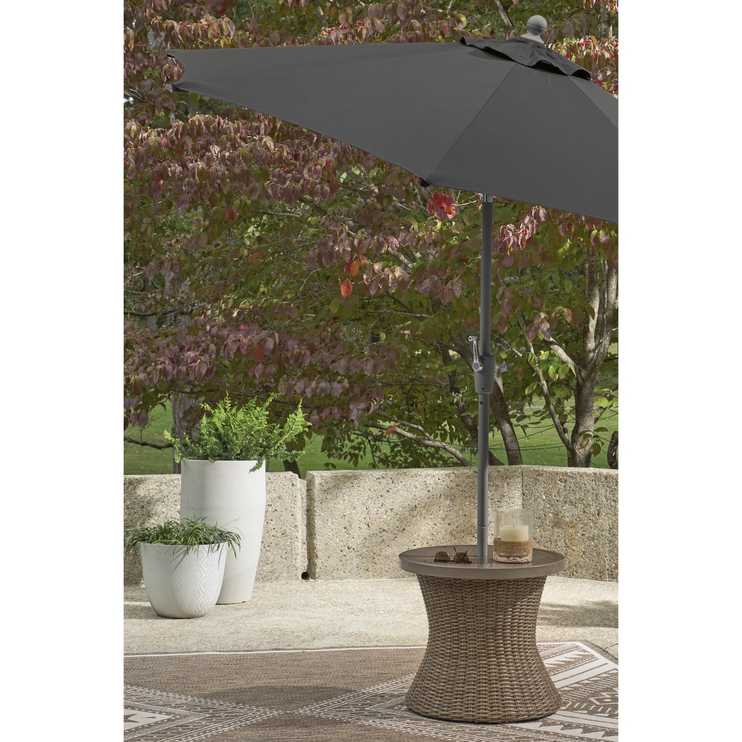 Signature Design by Ashley Laguna Heights PCP790 - 706 Round End Table with Umbrella Option - American Furniture of Slidell