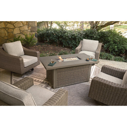 Signature Design by Ashley Laguna Heights PCP790 - 773 Rectangular Fire Pit Table - American Furniture of Slidell