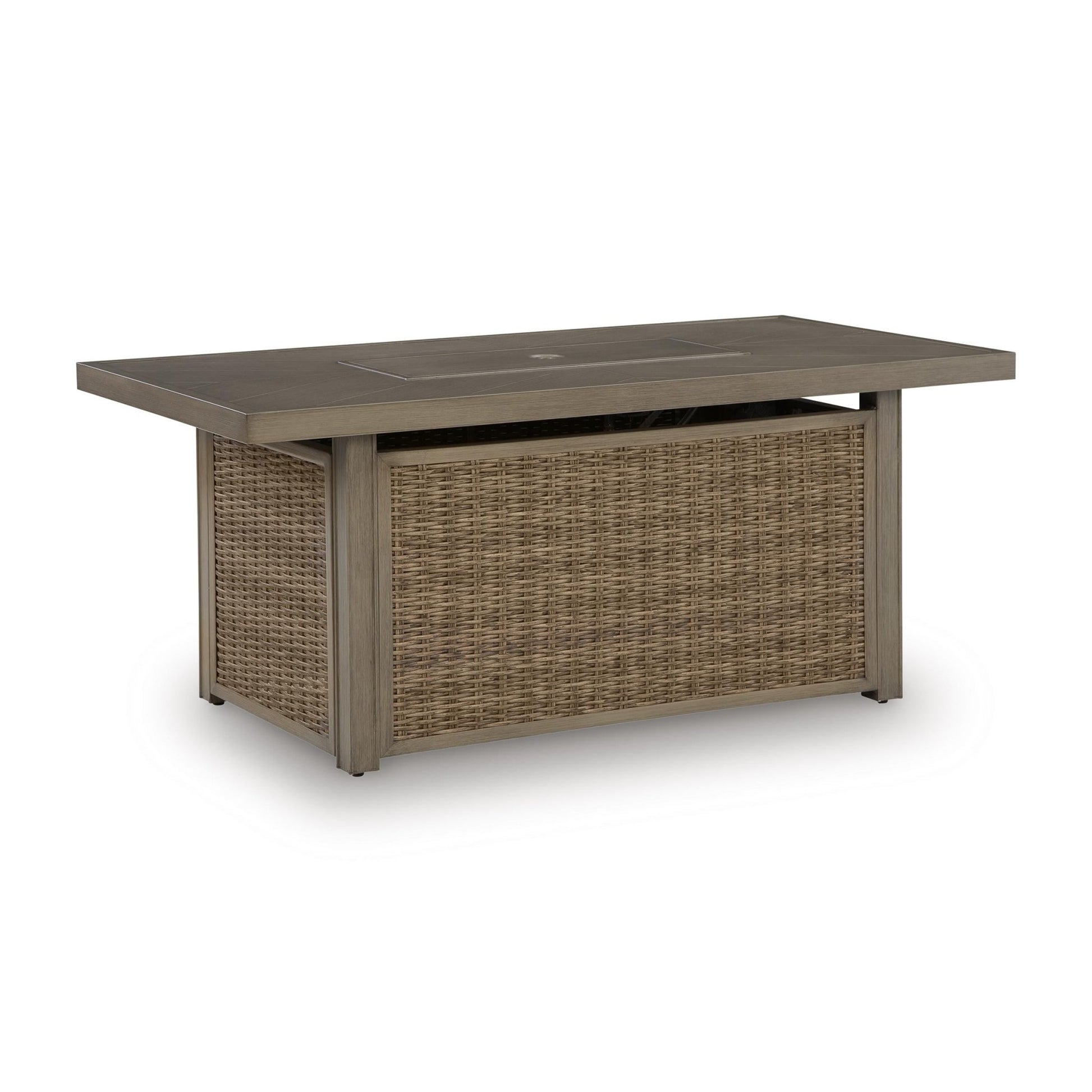Signature Design by Ashley Laguna Heights PCP790 - 773 Rectangular Fire Pit Table - American Furniture of Slidell