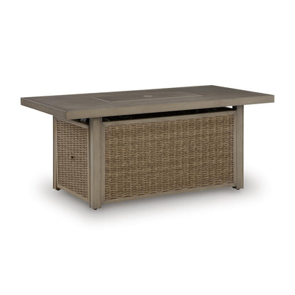 Signature Design by Ashley Laguna Heights PCP790 - 773 Rectangular Fire Pit Table - American Furniture of Slidell