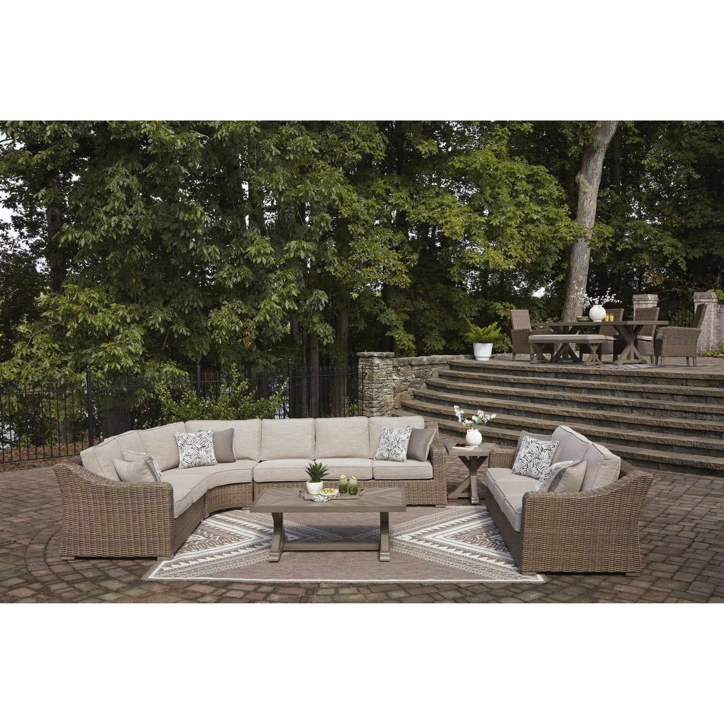Signature Design by Ashley Laguna Heights PCP790P2 4 pc Outdoor Sectional - American Furniture of Slidell