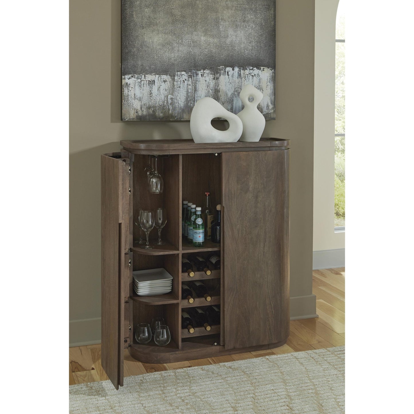 Signature Design by Ashley Landermont A4000697 Bar Cabinet - American Furniture of Slidell