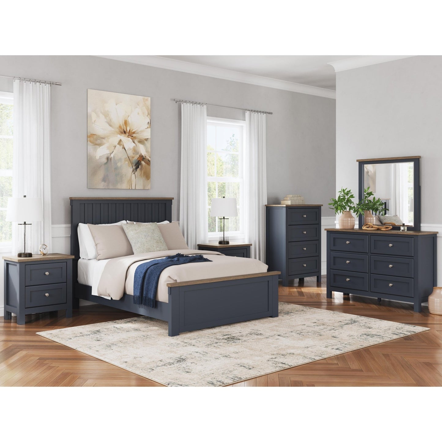 Signature Design by Ashley Landocken B414B1 Dresser and Mirror - American Furniture of Slidell