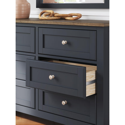 Signature Design by Ashley Landocken B414B1 Dresser and Mirror - American Furniture of Slidell