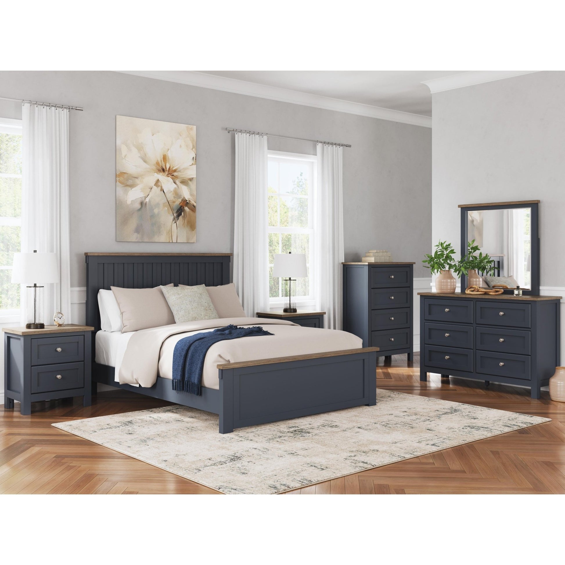 Signature Design by Ashley Landocken B414B1 Dresser and Mirror - American Furniture of Slidell