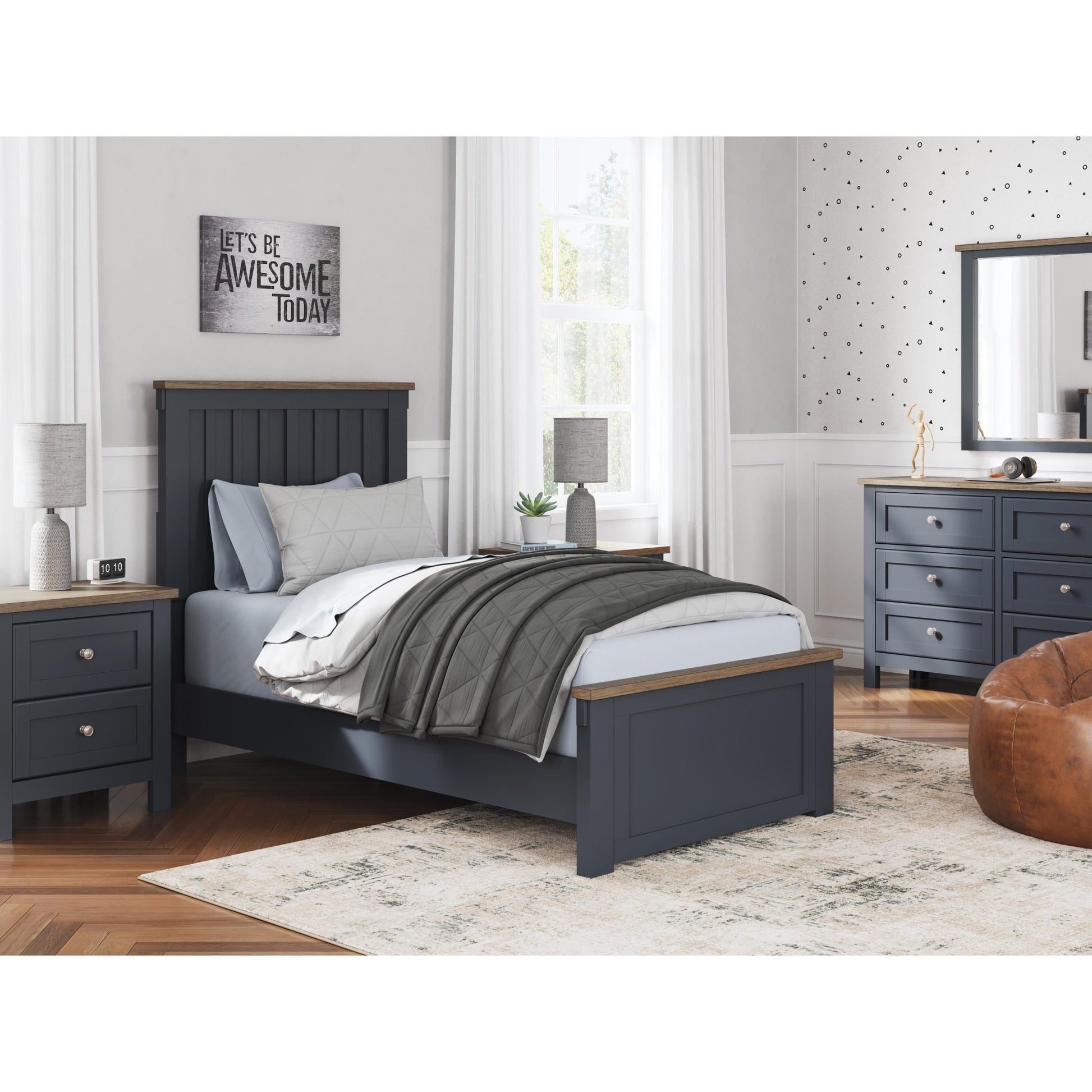 Signature Design by Ashley Landocken B414B2 Twin Panel Bed - American Furniture of Slidell