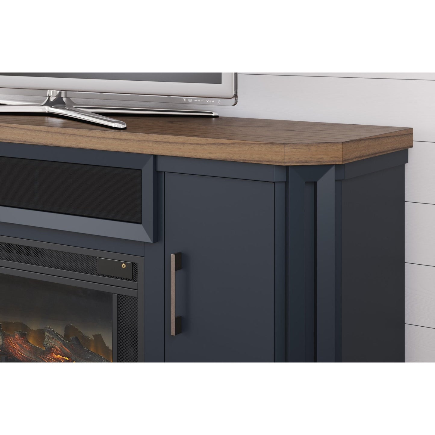 Signature Design by Ashley Landocken W402W1 83" TV Stand with Electric Fireplace - American Furniture of Slidell