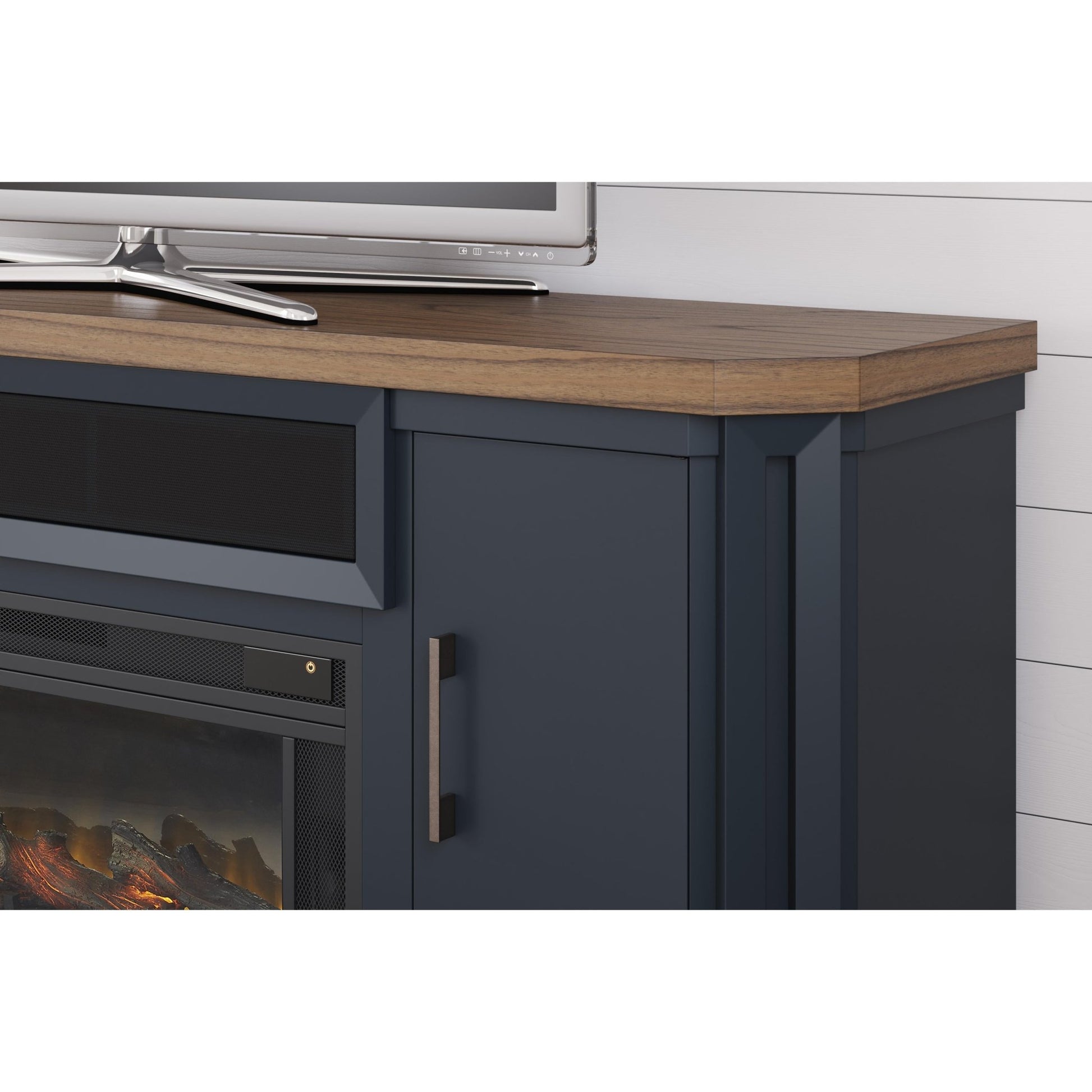 Signature Design by Ashley Landocken W402W1 83" TV Stand with Electric Fireplace - American Furniture of Slidell