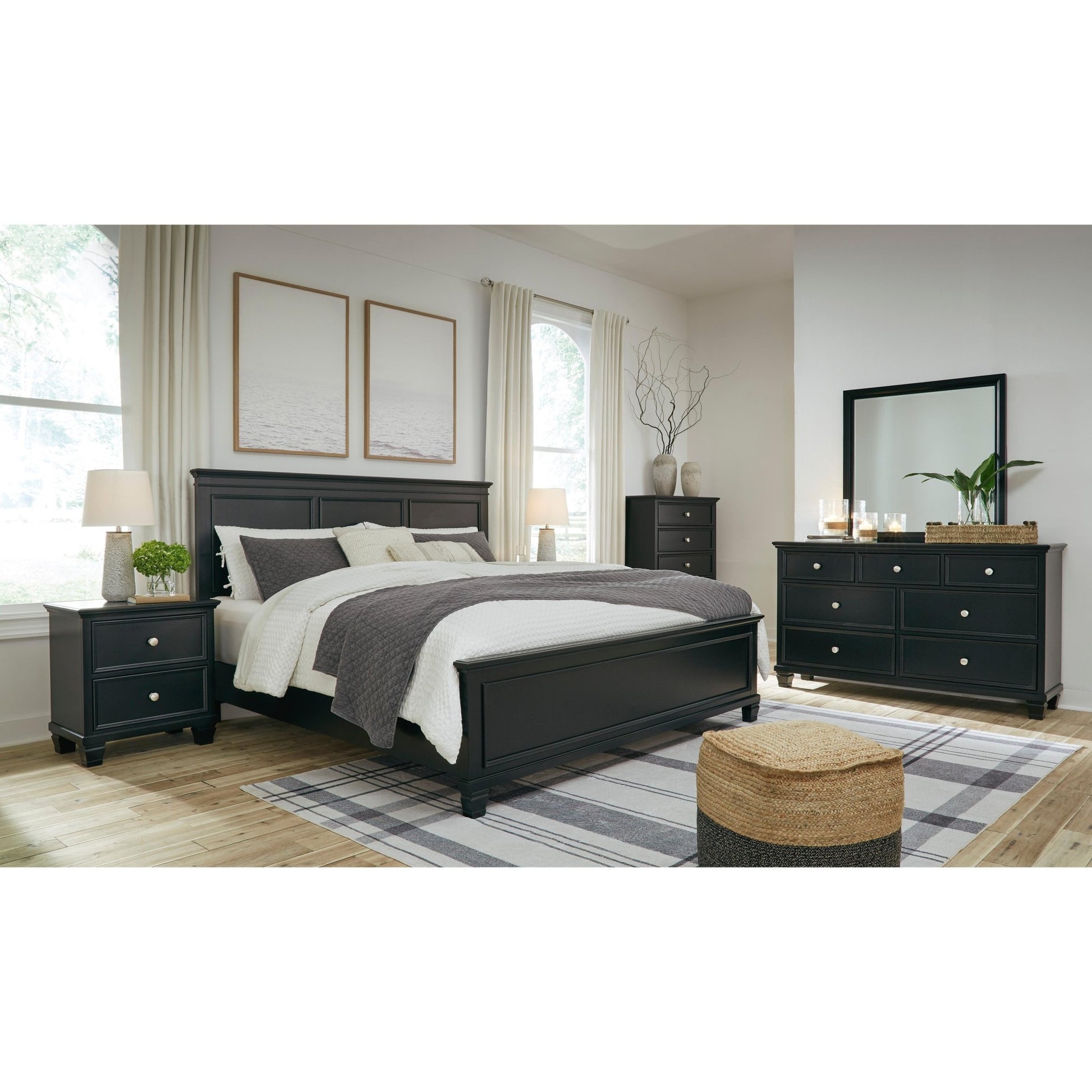 Signature Design by Ashley Lanolee B687B15 6 pc Queen Panel Bedroom Set - American Furniture of Slidell