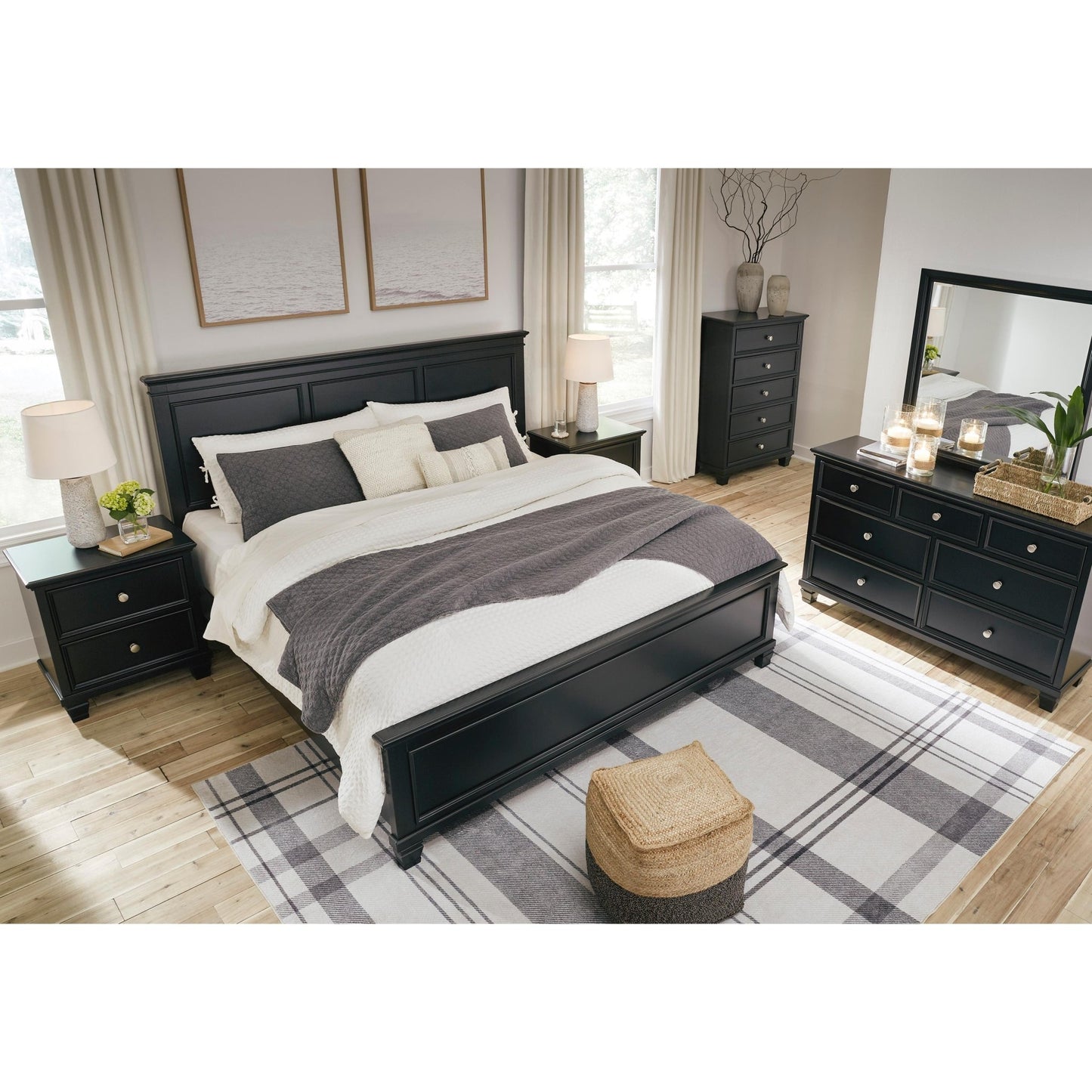 Signature Design by Ashley Lanolee B687B8 King Panel Bed - American Furniture of Slidell