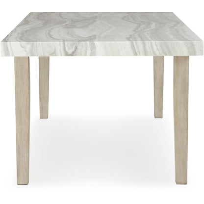 Signature Design by Ashley Larawyn Dining Table with Faux Marble Top PCD575 - 25 - American Furniture of Slidell