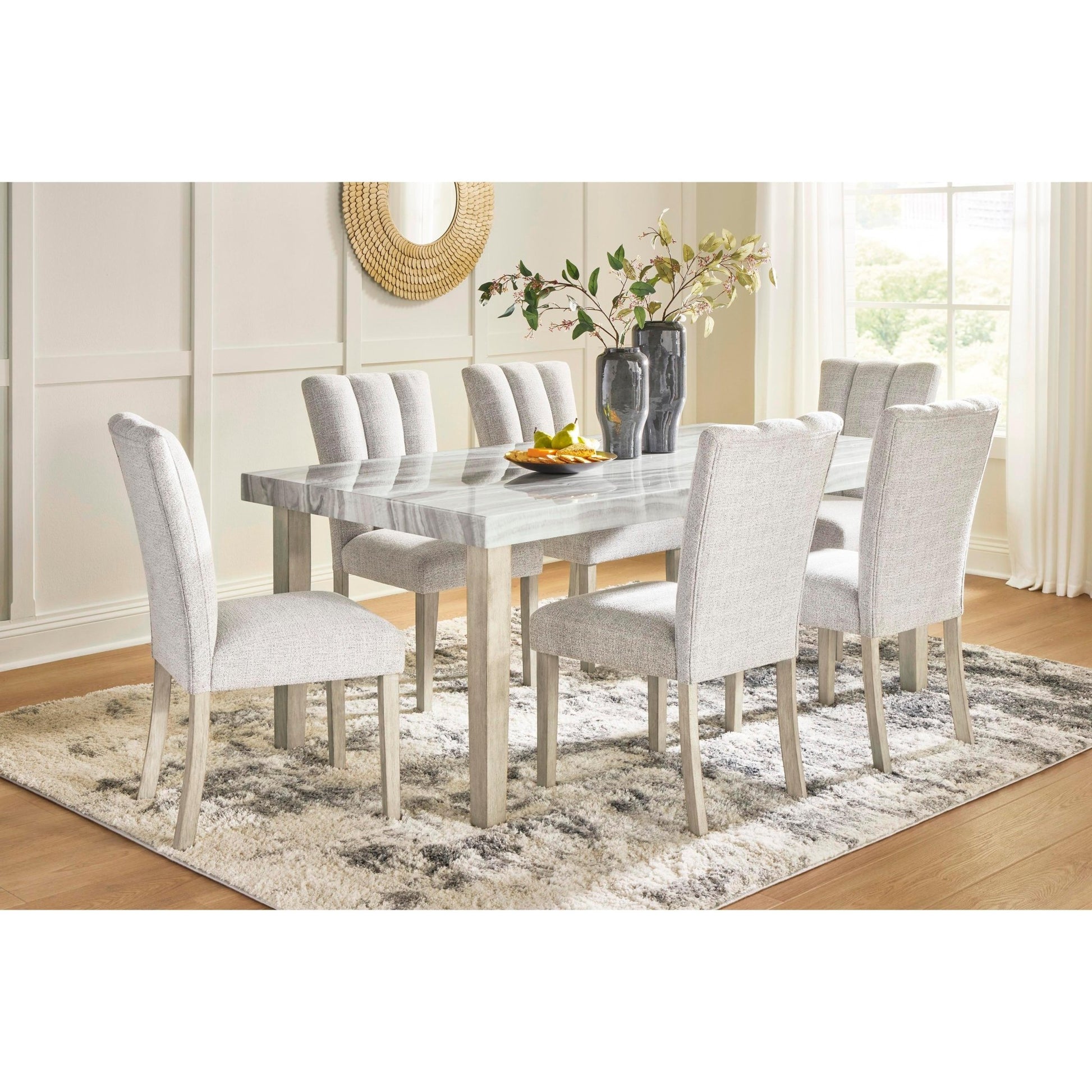 Signature Design by Ashley Larawyn Dining Table with Faux Marble Top PCD575 - 25 - American Furniture of Slidell