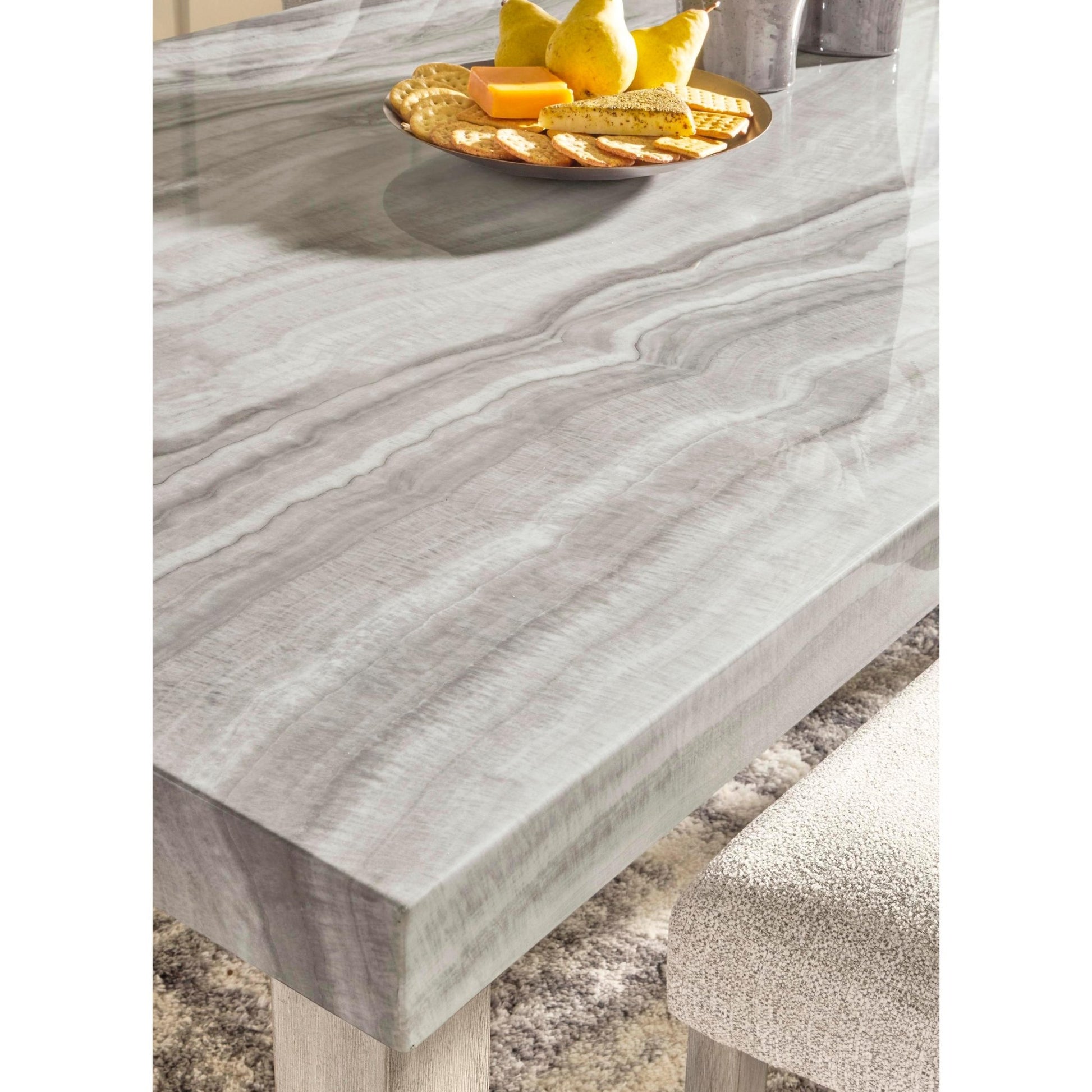 Signature Design by Ashley Larawyn Dining Table with Faux Marble Top PCD575 - 25 - American Furniture of Slidell