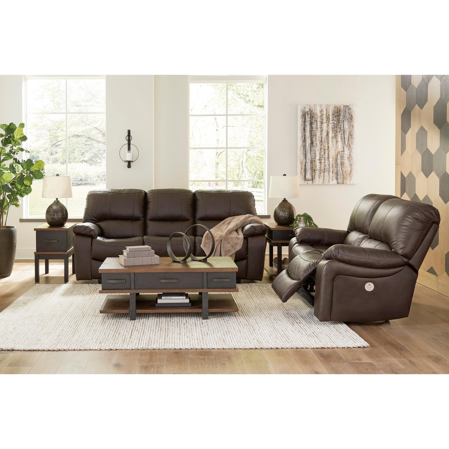 Signature Design by Ashley Leesworth U4380887 Reclining Power Sofa - American Furniture of Slidell
