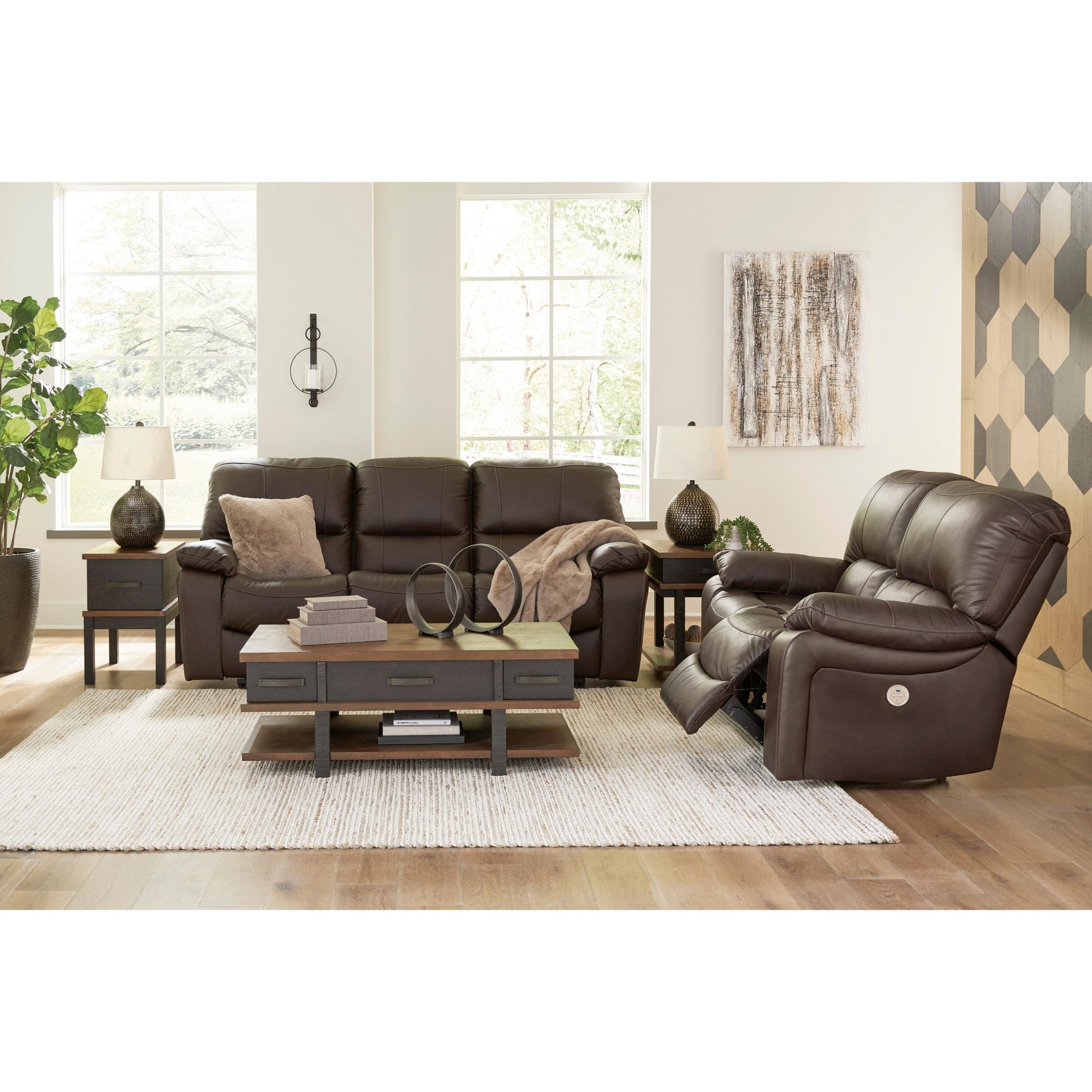 Signature Design by Ashley Leesworth U4380887 Reclining Power Sofa - American Furniture of Slidell
