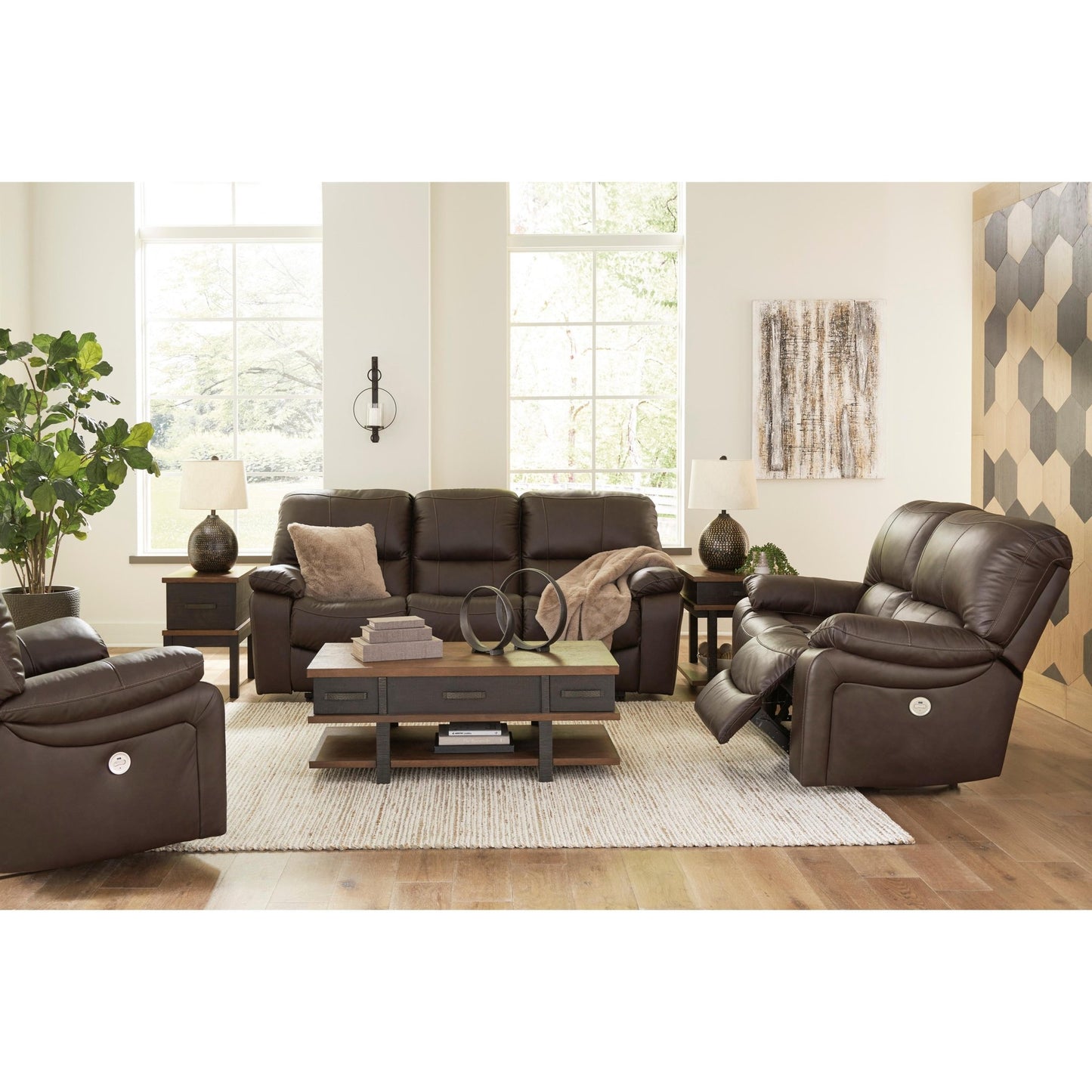Signature Design by Ashley Leesworth U4380887 Reclining Power Sofa - American Furniture of Slidell