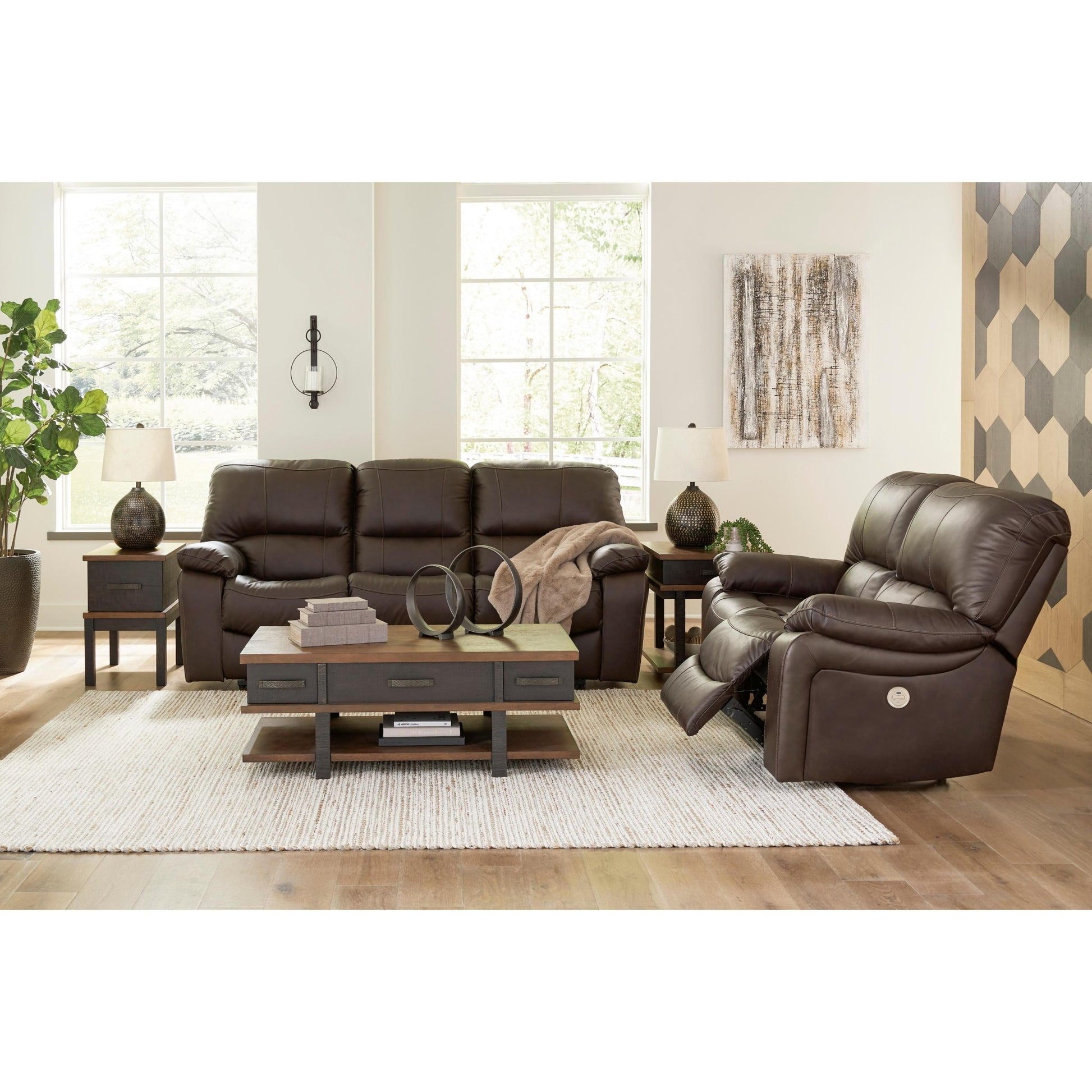 Signature Design by Ashley Leesworth U43808U1 2 pc Power Reclining Living Room Set - American Furniture of Slidell