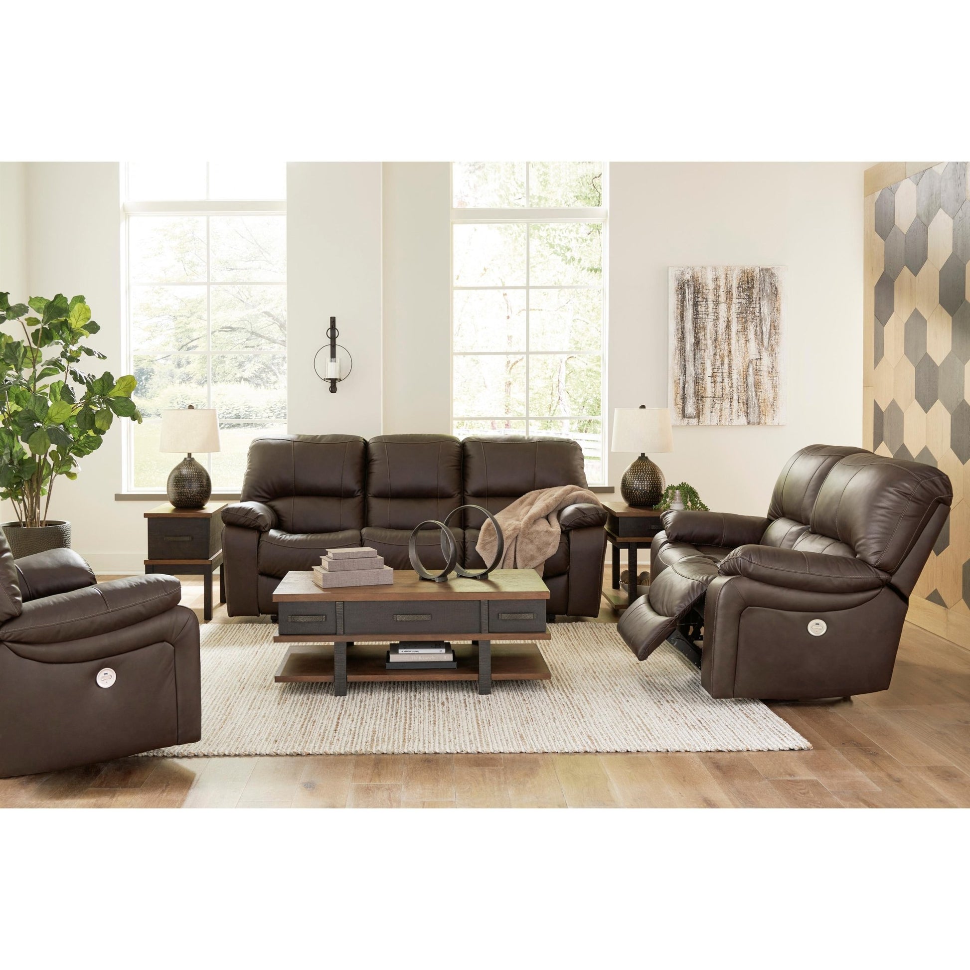 Signature Design by Ashley Leesworth U43808U2 3 pc Power Reclining Living Room Set - American Furniture of Slidell