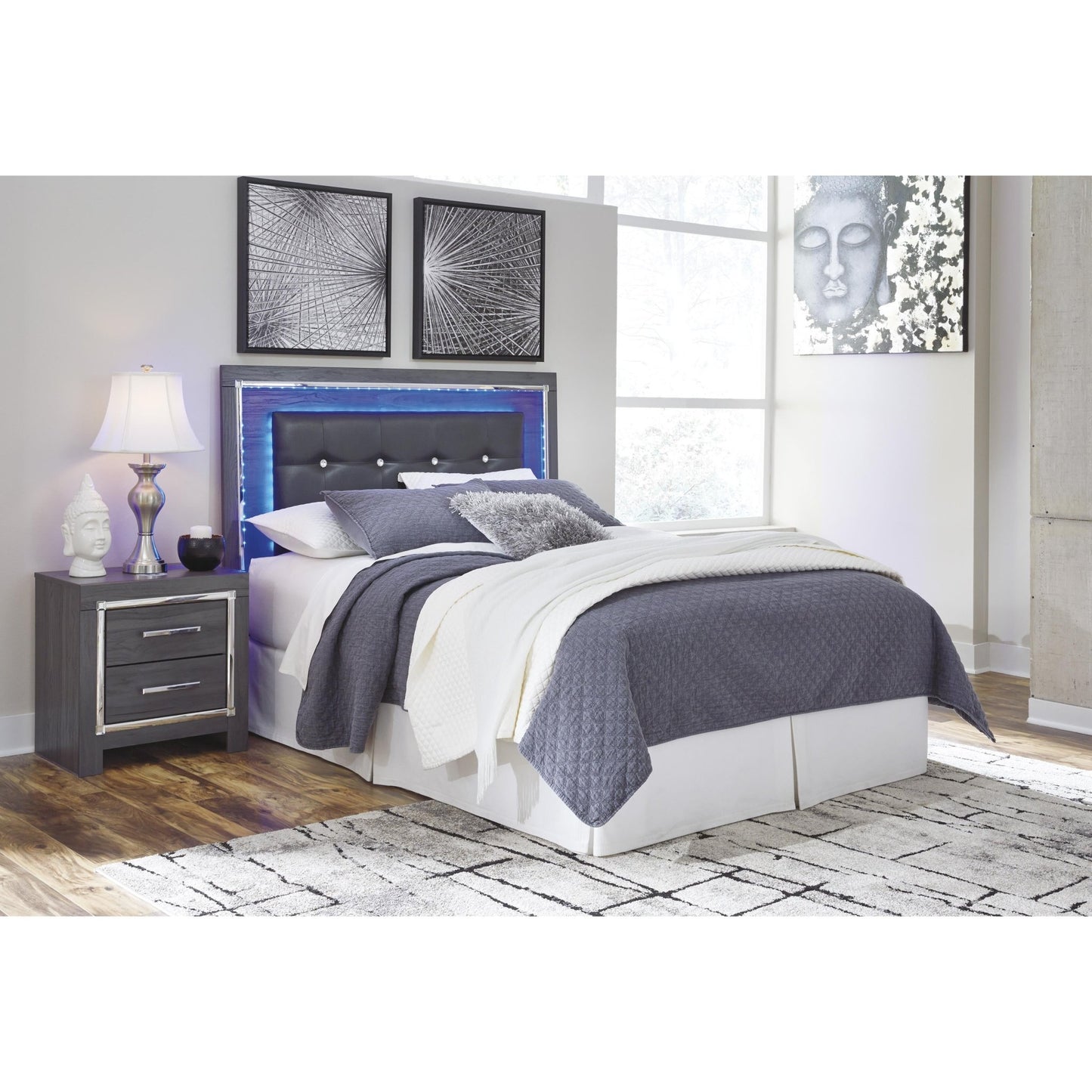 Signature Design by Ashley Lodanna B214 - 57 Queen Upholstered Panel Headboard - American Furniture of Slidell