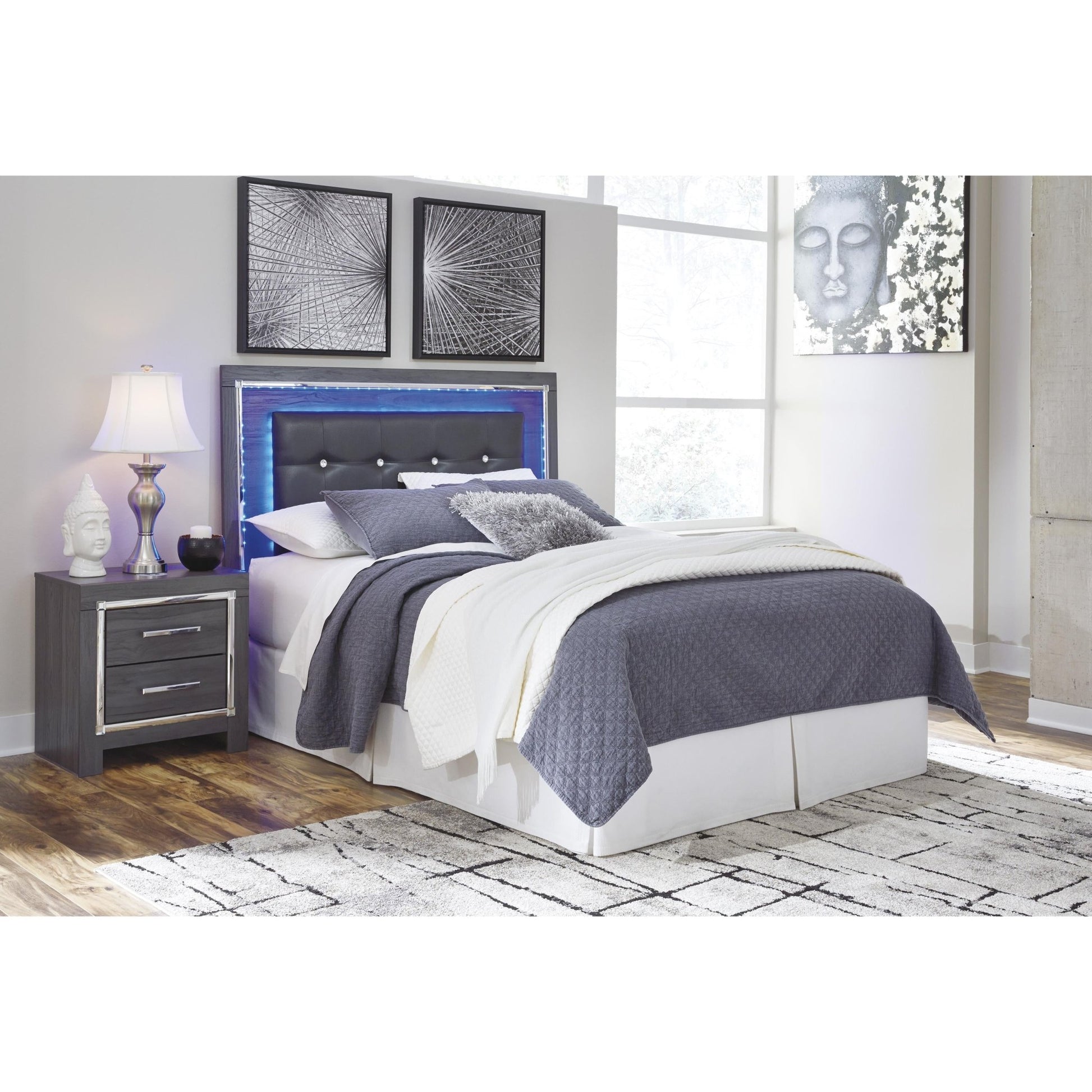 Signature Design by Ashley Lodanna B214 - 57 Queen Upholstered Panel Headboard - American Furniture of Slidell