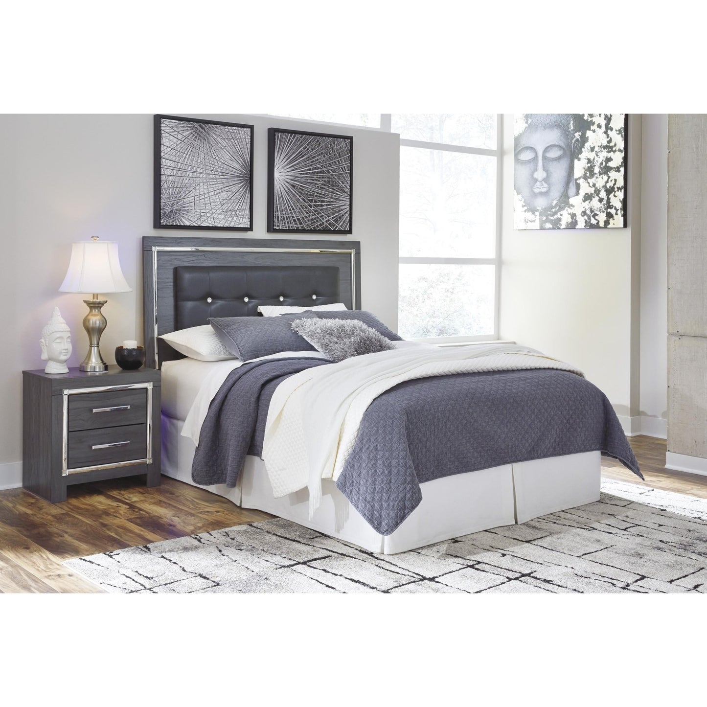 Signature Design by Ashley Lodanna B214 - 57 Queen Upholstered Panel Headboard - American Furniture of Slidell