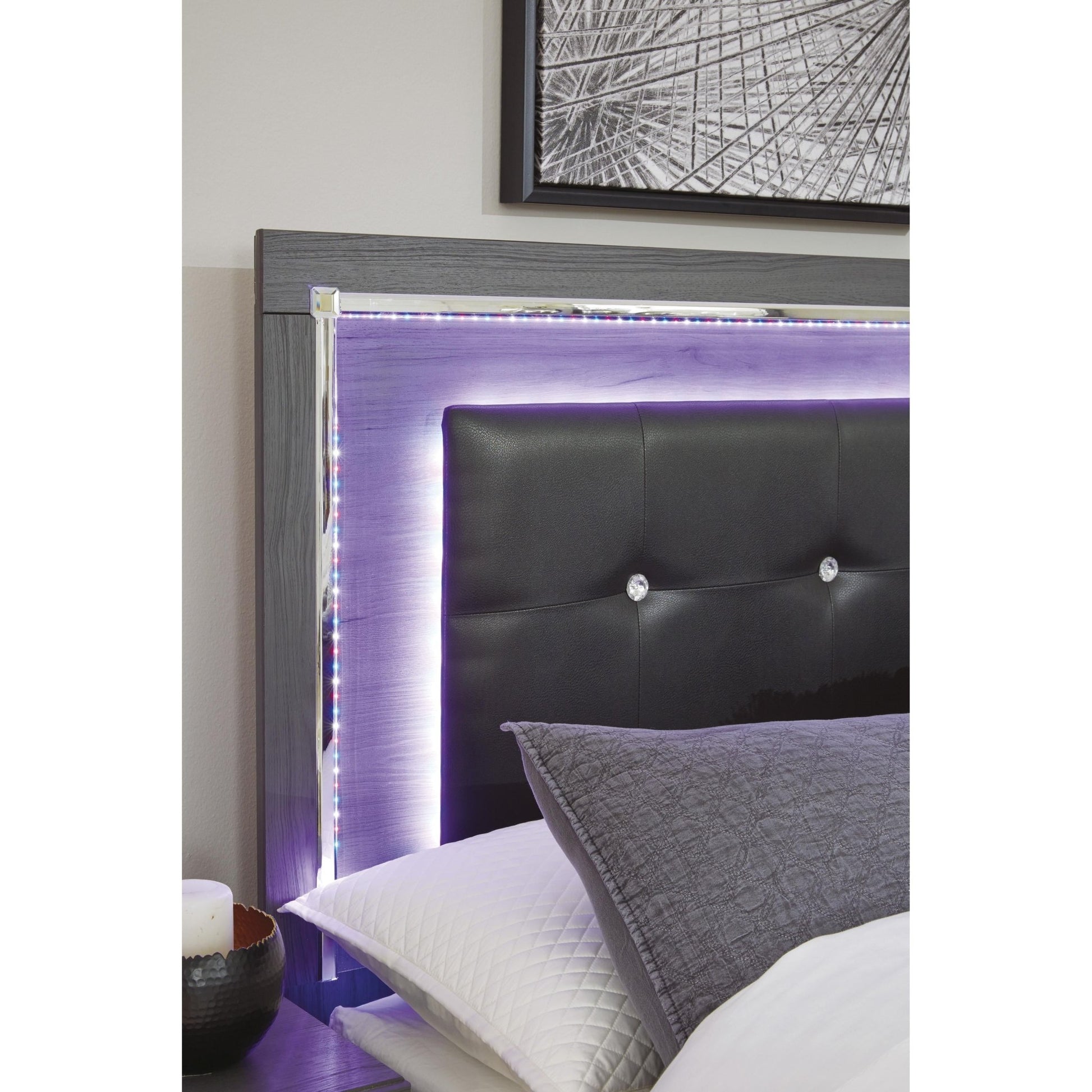 Signature Design by Ashley Lodanna B214 - 58 King/California King Upholstered Panel Headboard - American Furniture of Slidell