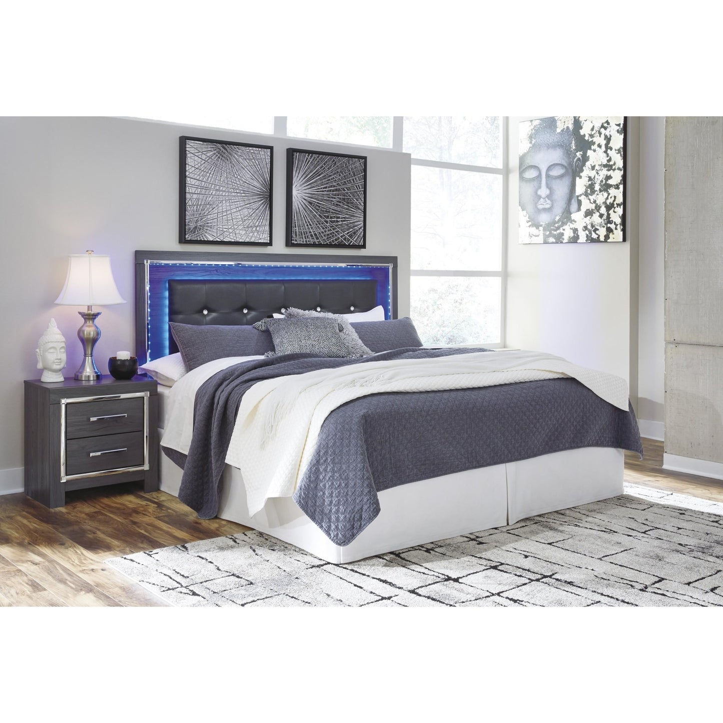 Signature Design by Ashley Lodanna B214 - 58 King/California King Upholstered Panel Headboard - American Furniture of Slidell