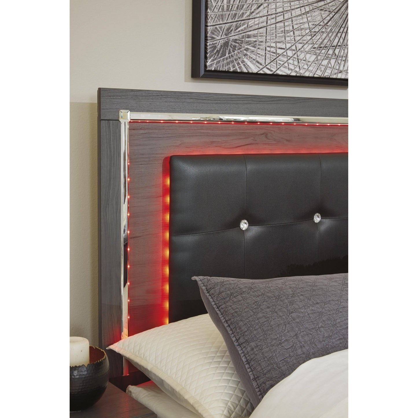 Signature Design by Ashley Lodanna B214 - 87 Full Upholstered Panel Headboard - American Furniture of Slidell