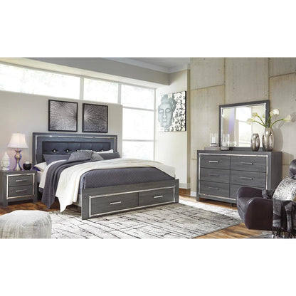 Signature Design by Ashley Lodanna B214B24 6 pc King Panel Storage Bedroom Set - American Furniture of Slidell