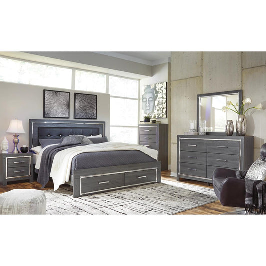 Signature Design by Ashley Lodanna B214B29 8 pc King Panel Storage Bedroom Set - American Furniture of Slidell