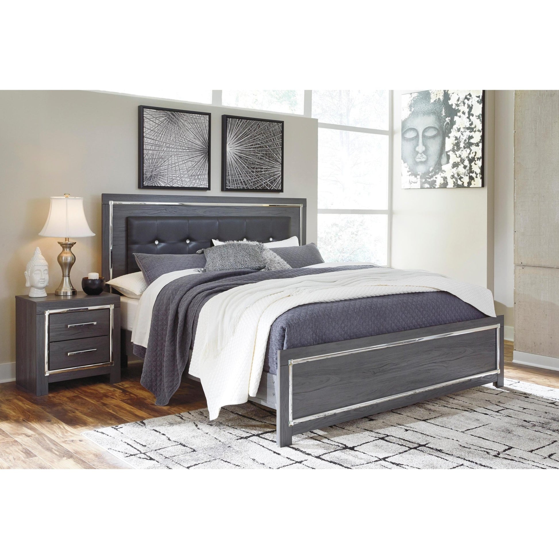 Signature Design by Ashley Lodanna B214B45 8 pc King Panel Bedroom Set - American Furniture of Slidell