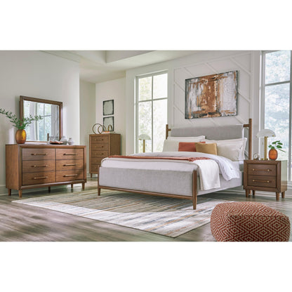 Signature Design by Ashley Lyncott B615 8 pc King Upholstered Panel Bedroom Set - American Furniture of Slidell