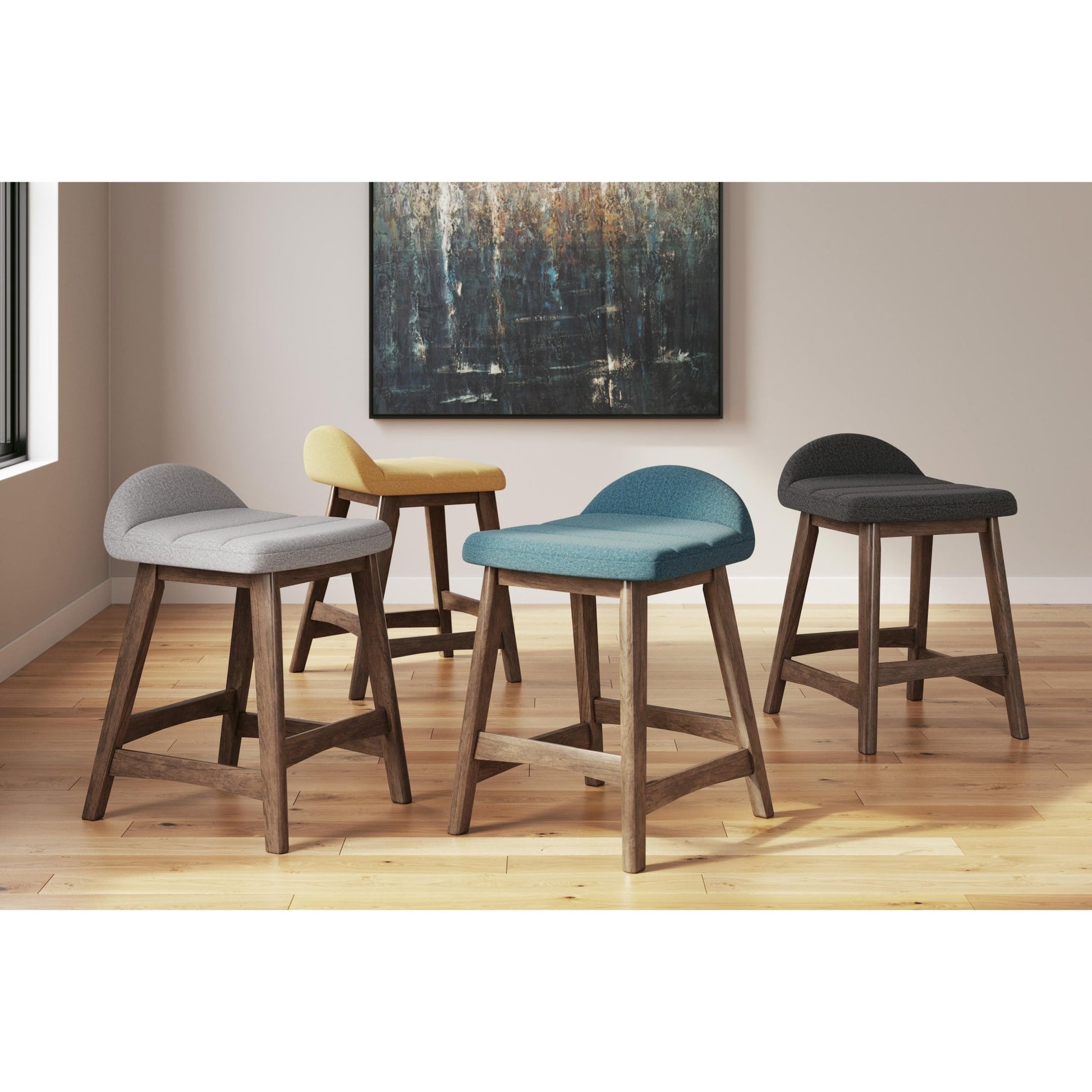 Signature Design by Ashley Lyncott D615 - 124 Upholstered Barstool - American Furniture of Slidell