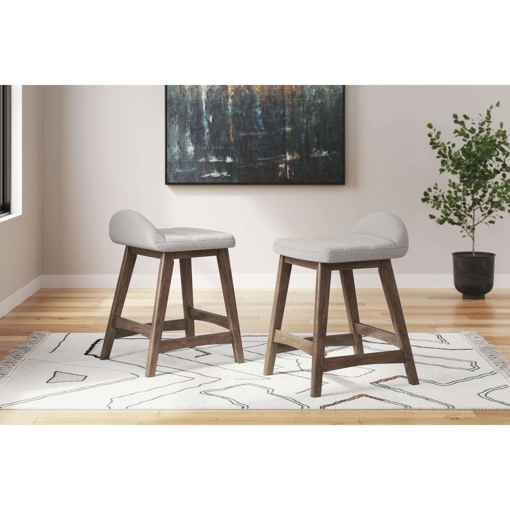 Signature Design by Ashley Lyncott D615 - 124 Upholstered Barstool - American Furniture of Slidell