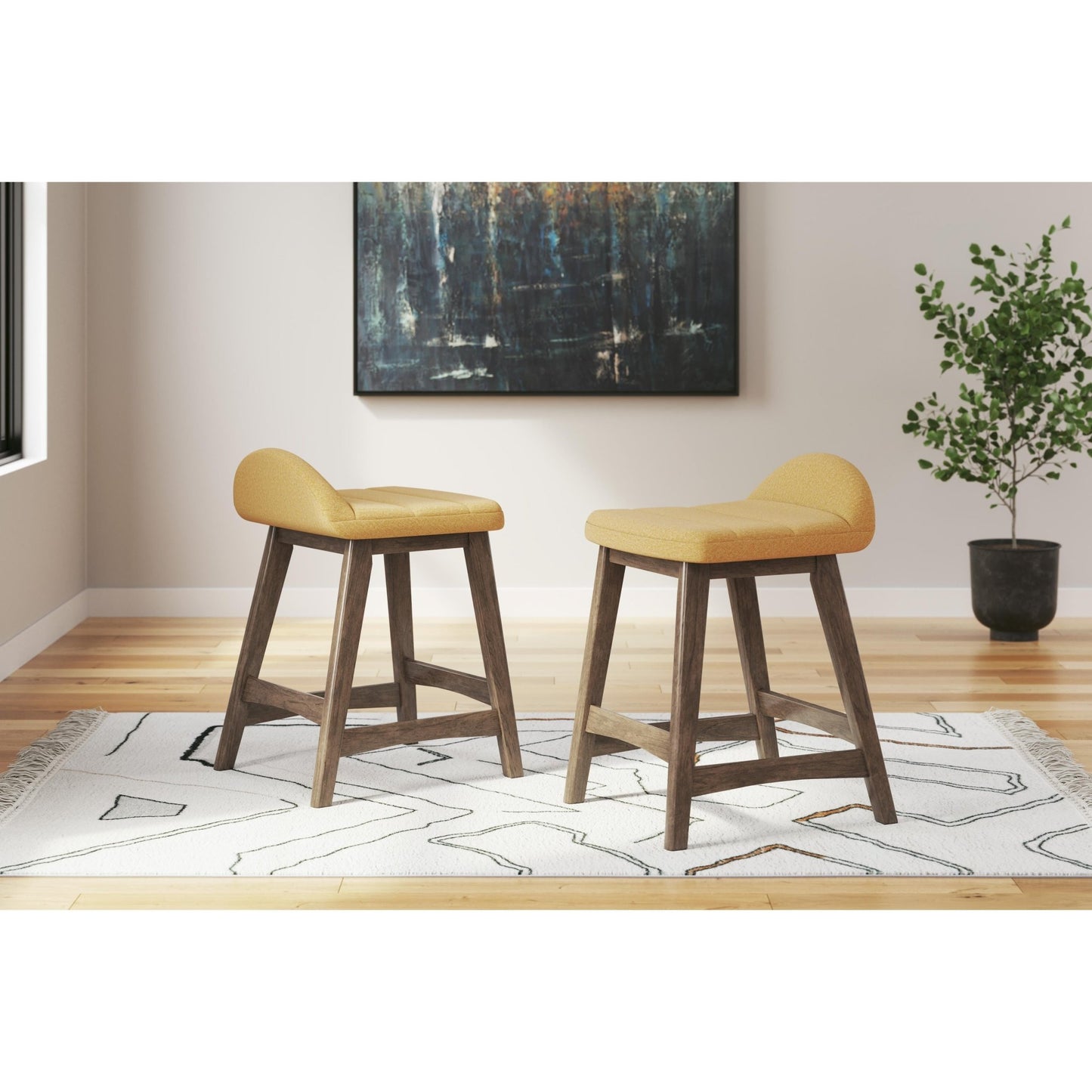 Signature Design by Ashley Lyncott D615 - 424 Upholstered Barstool - American Furniture of Slidell
