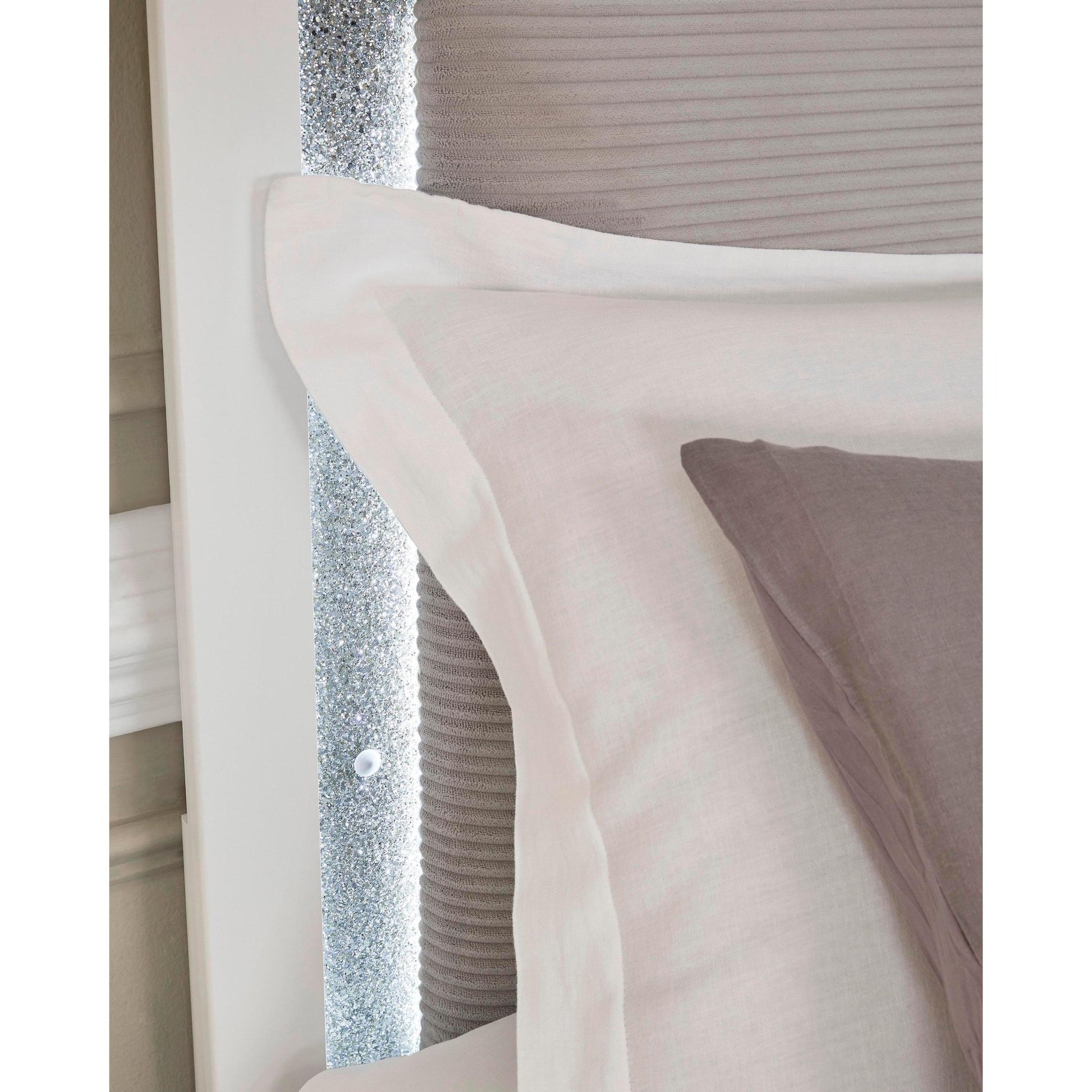 Signature Design by Ashley Maeling PCB1119 - 58 King Upholstered Panel Headboard - American Furniture of Slidell