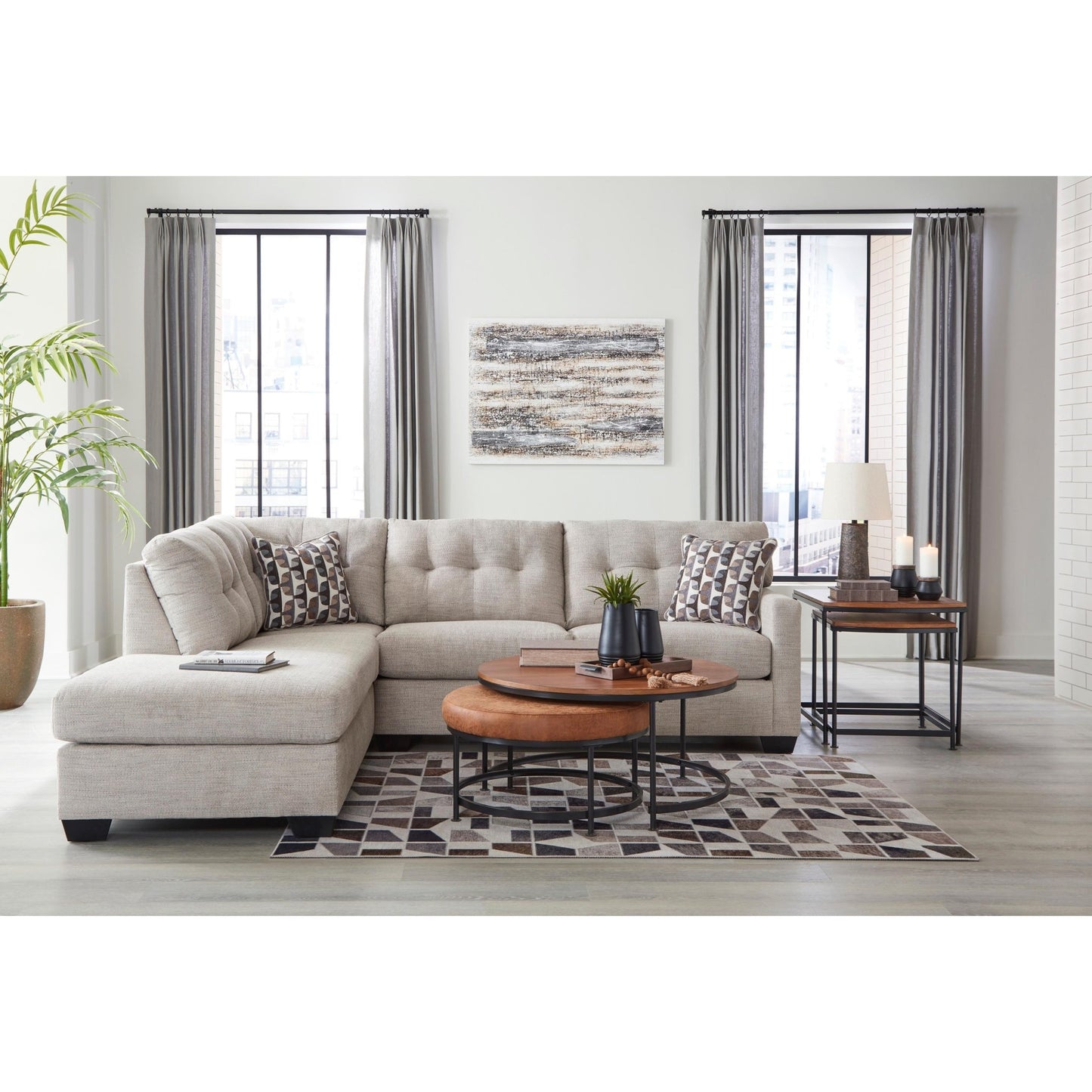 Signature Design by Ashley Mahoney 31004S1 2 pc Sectional with Chaise - American Furniture of Slidell