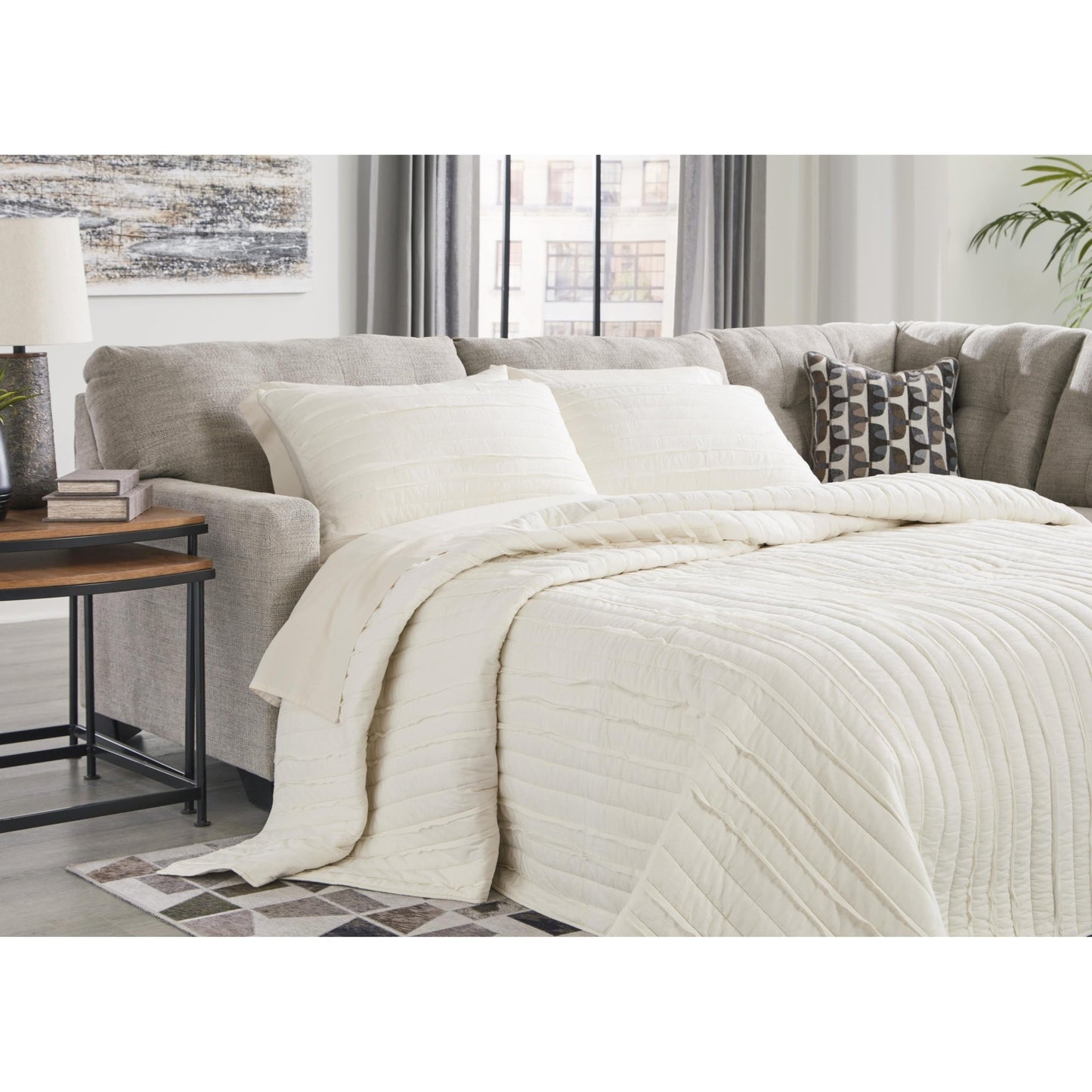 Signature Design by Ashley Mahoney 31004S4 2 pc Sleeper Sectional with Chaise - American Furniture of Slidell