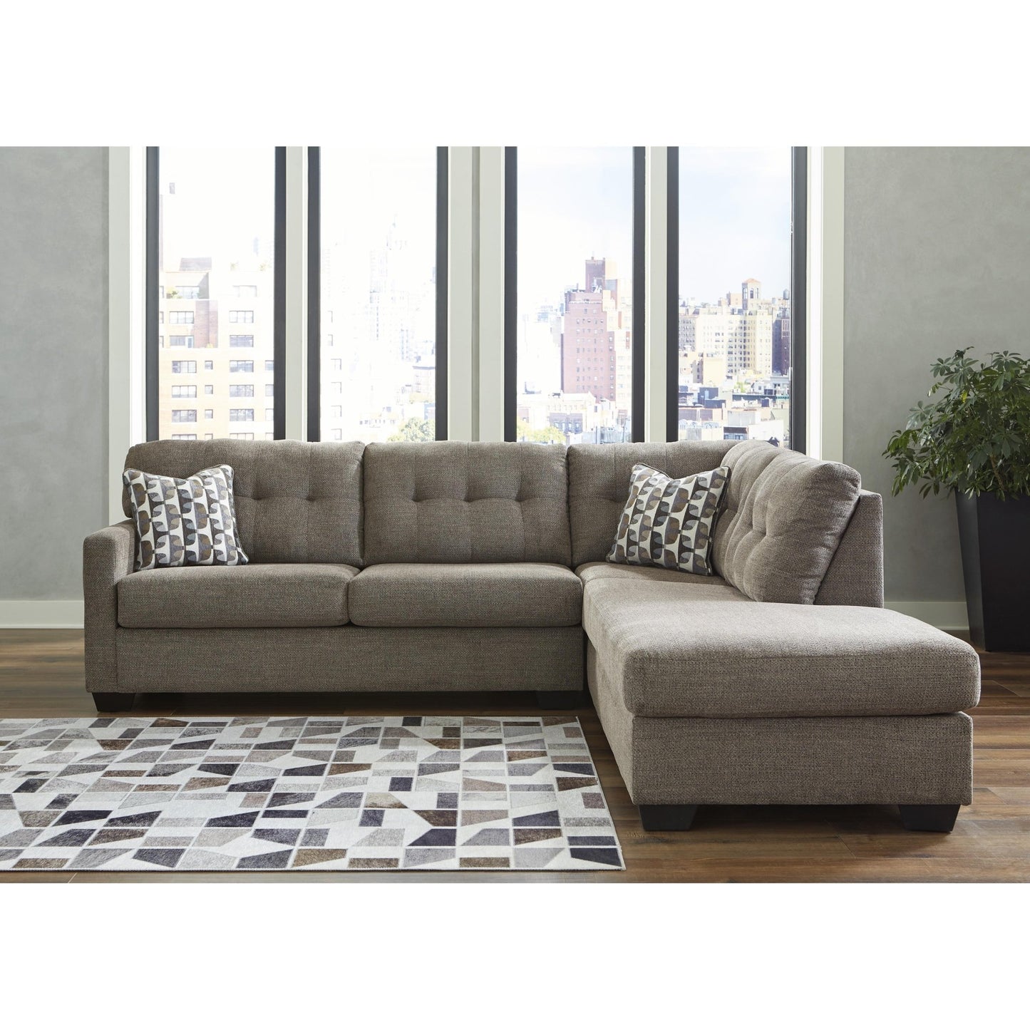Signature Design by Ashley Mahoney 31005S2 2 pc Sectional with Chaise - American Furniture of Slidell