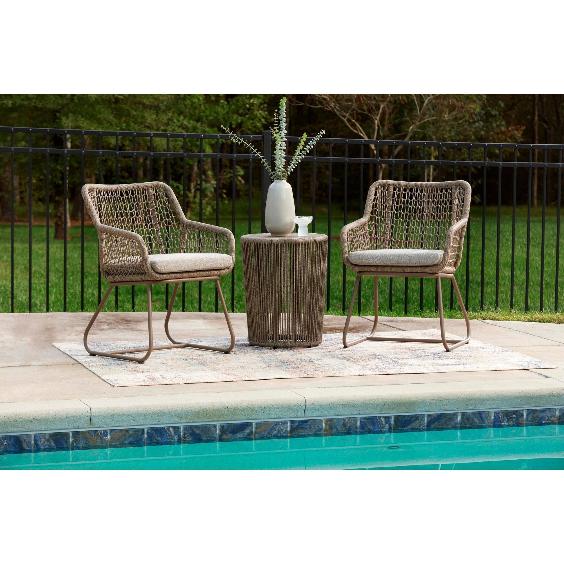Signature Design by Ashley Majors Beach PCP321 - 050 Chairs with Cushion/Table Set - American Furniture of Slidell