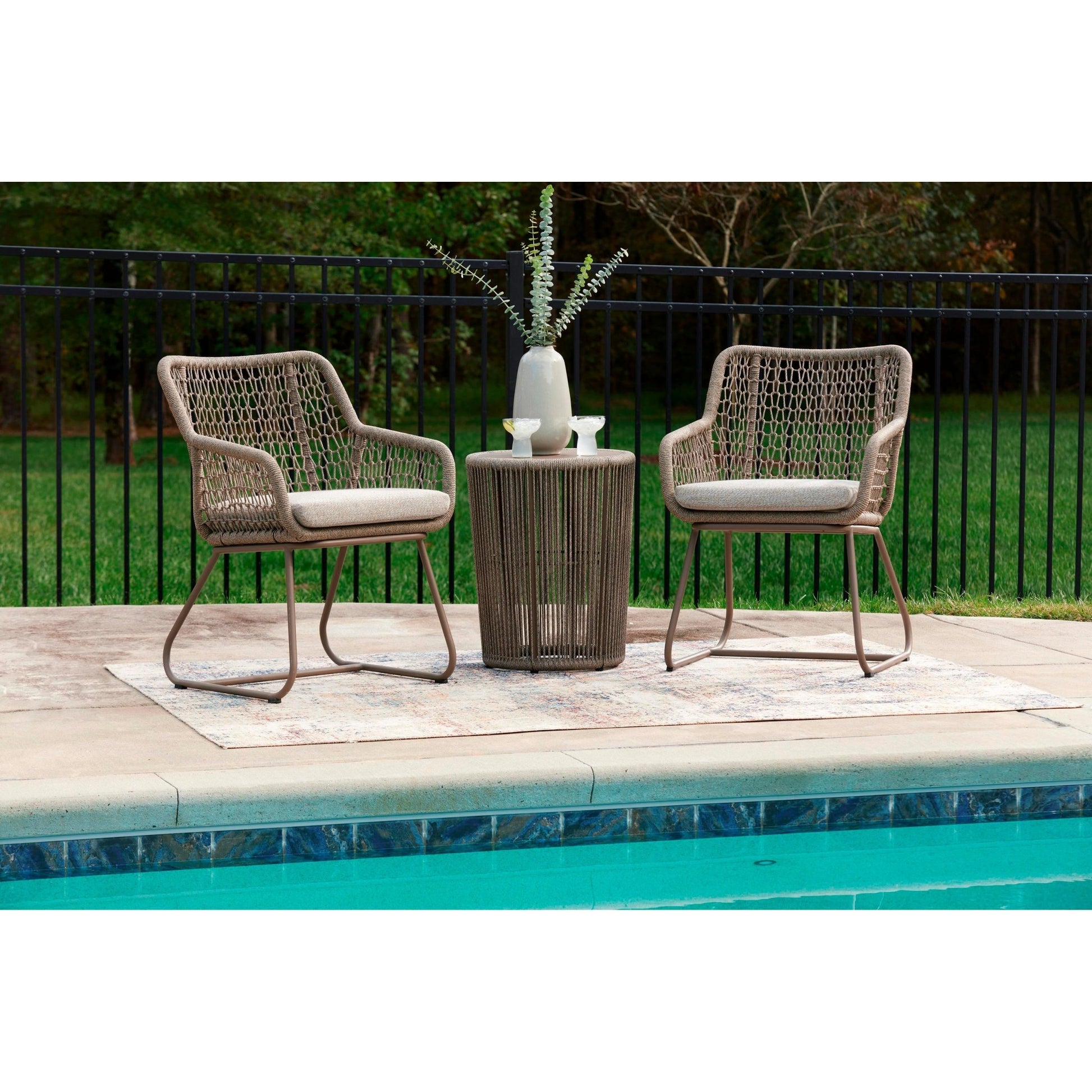 Signature Design by Ashley Majors Beach PCP321 - 050 Chairs with Cushion/Table Set - American Furniture of Slidell