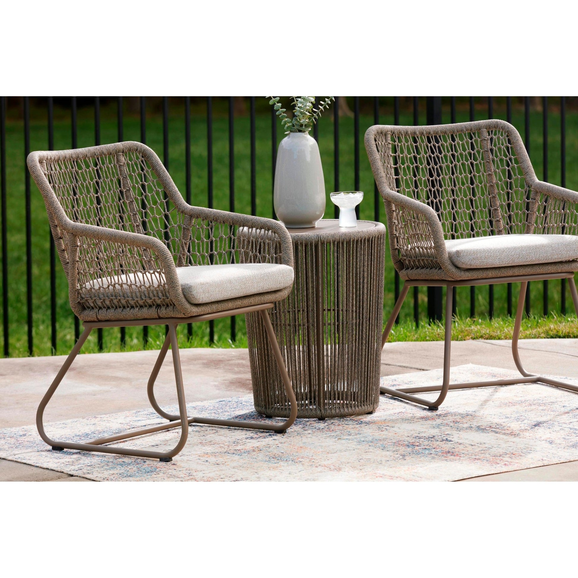 Signature Design by Ashley Majors Beach PCP321 - 050 Chairs with Cushion/Table Set - American Furniture of Slidell
