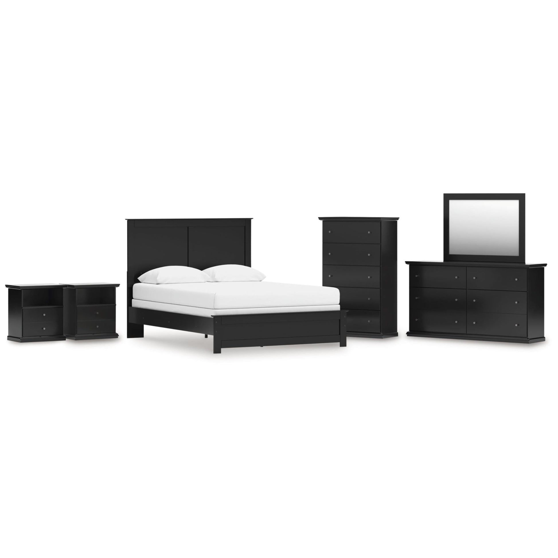 Signature Design by Ashley Maribel B138B76 8 pc Queen Panel Bedroom Set - American Furniture of Slidell