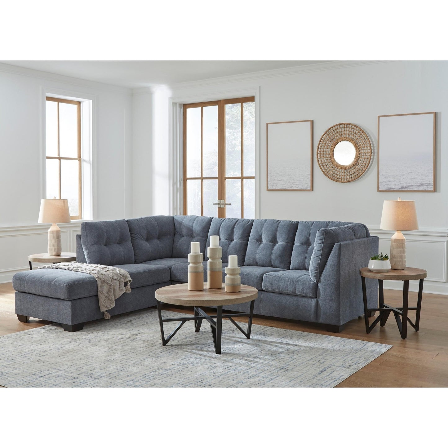 Signature Design by Ashley Marleton 55303S3 2 pc Sleeper Sectional with Chaise - American Furniture of Slidell