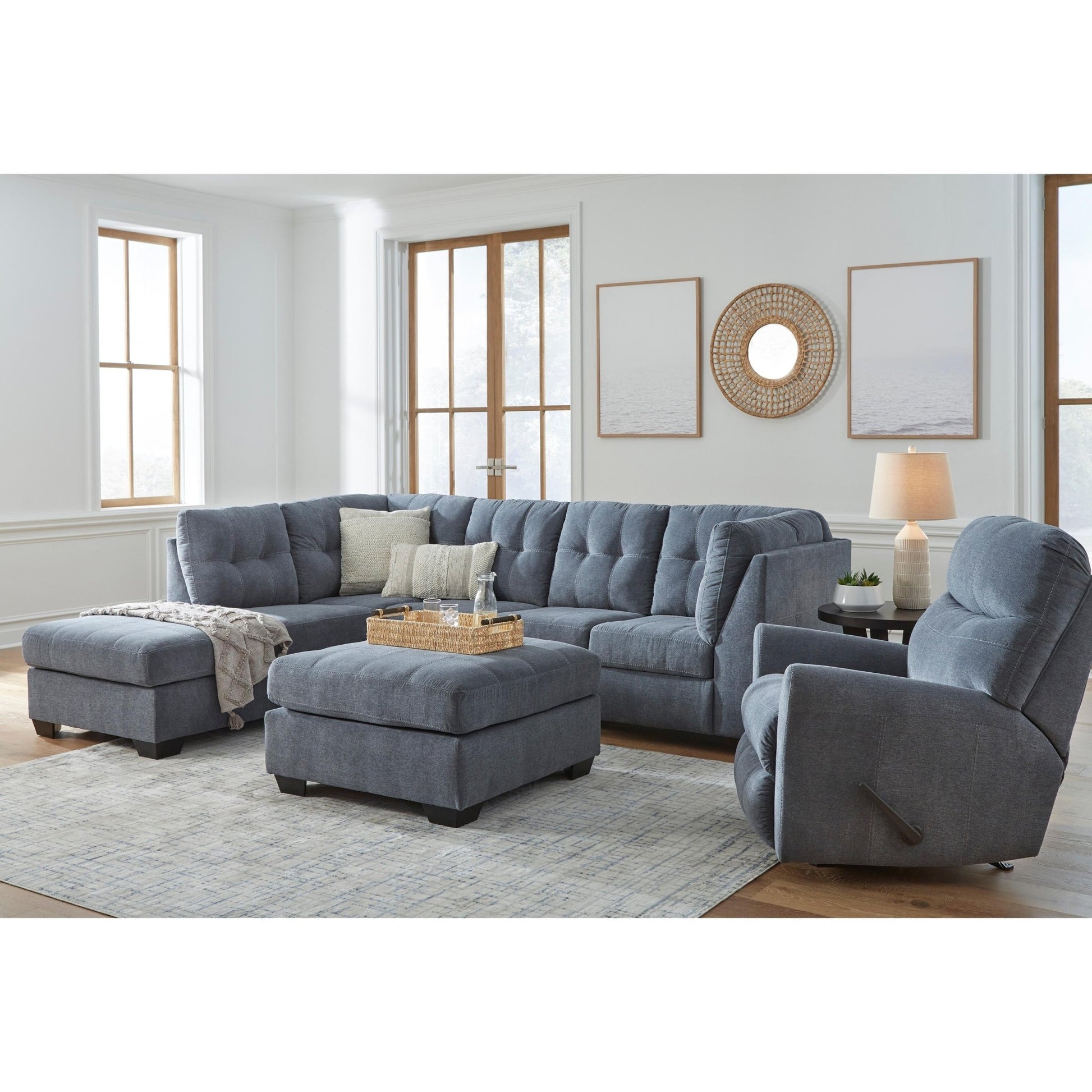 Signature Design by Ashley Marleton 55303S3 2 pc Sleeper Sectional with Chaise - American Furniture of Slidell
